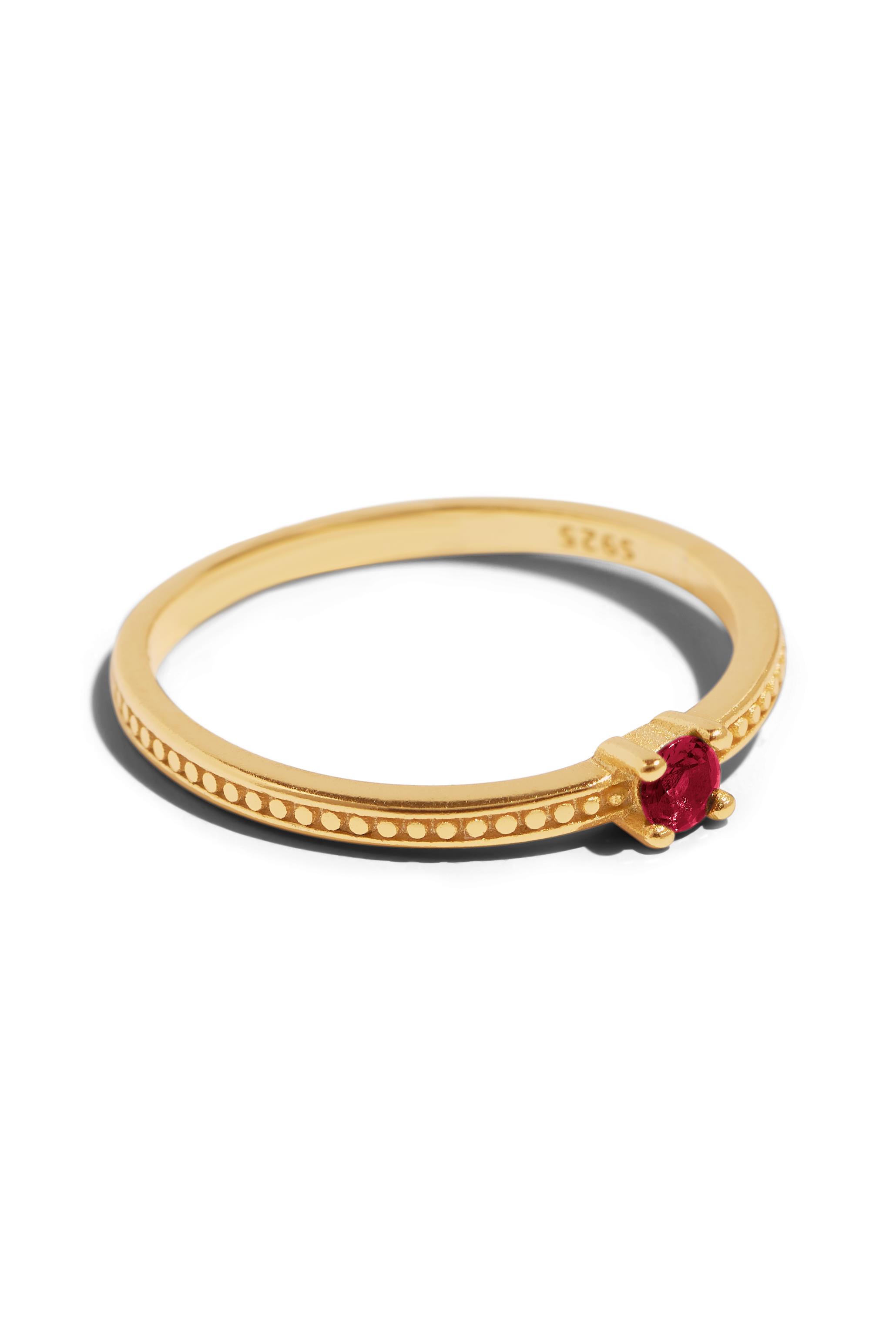 Bound Studios  The Emma Ring Rood Massief 14k Recycled Goud