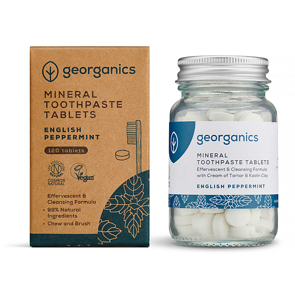 Georganics Tandpasta Tabletten - Engelse Pepermunt