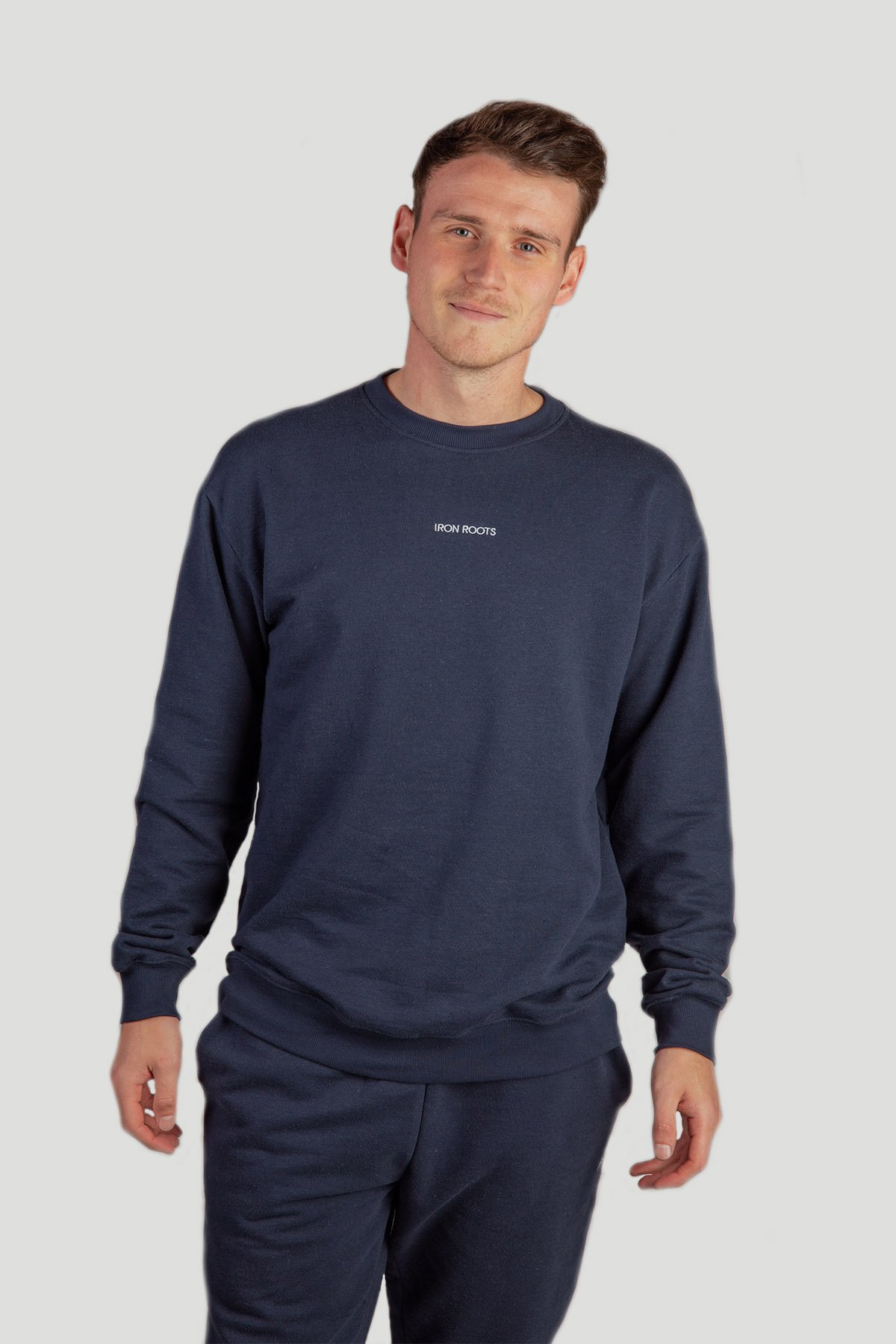 Iron Roots mannen vegan Sweater Athleisure Blauw