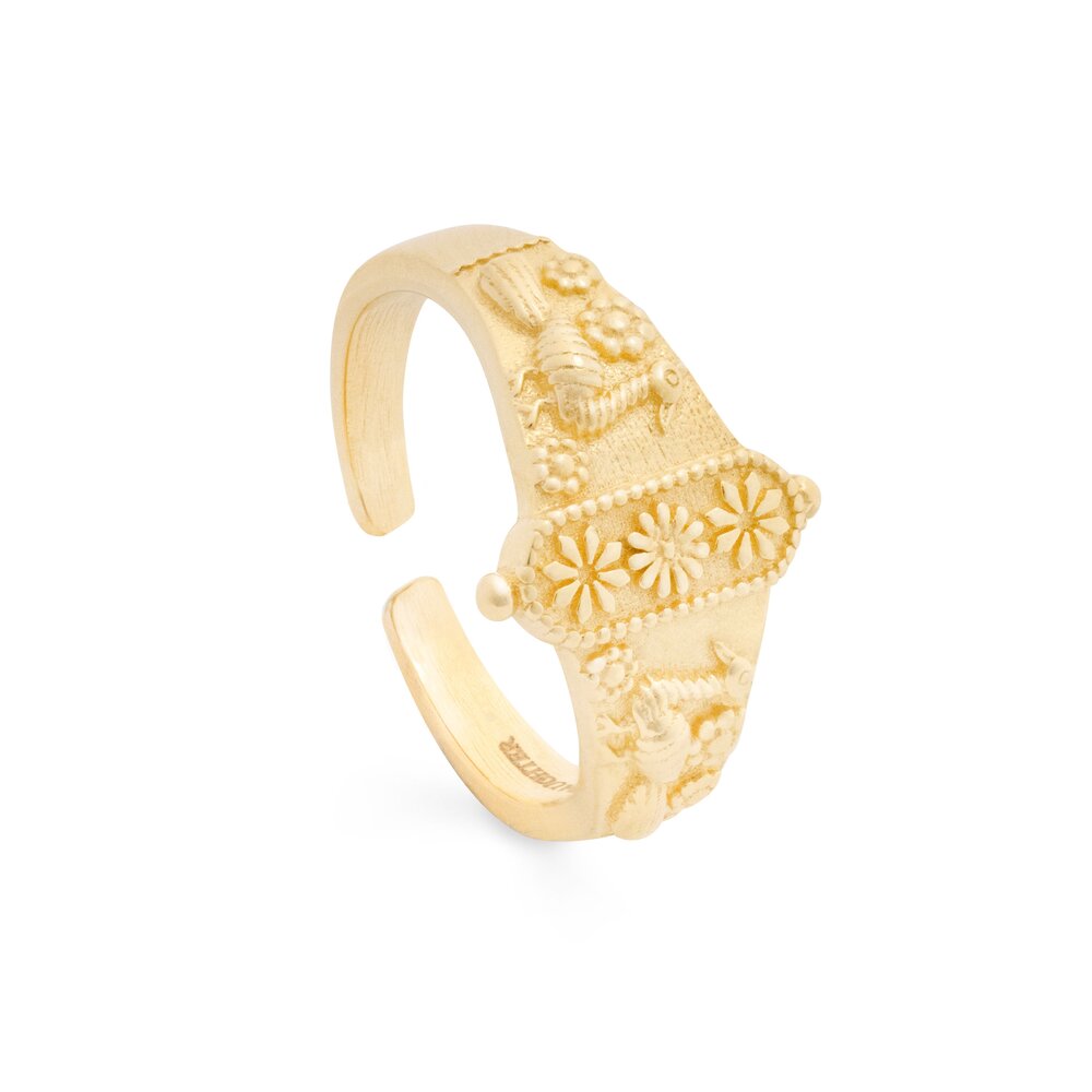 Loft and Daughter  Ring Pauw Signet Verguld 22kt