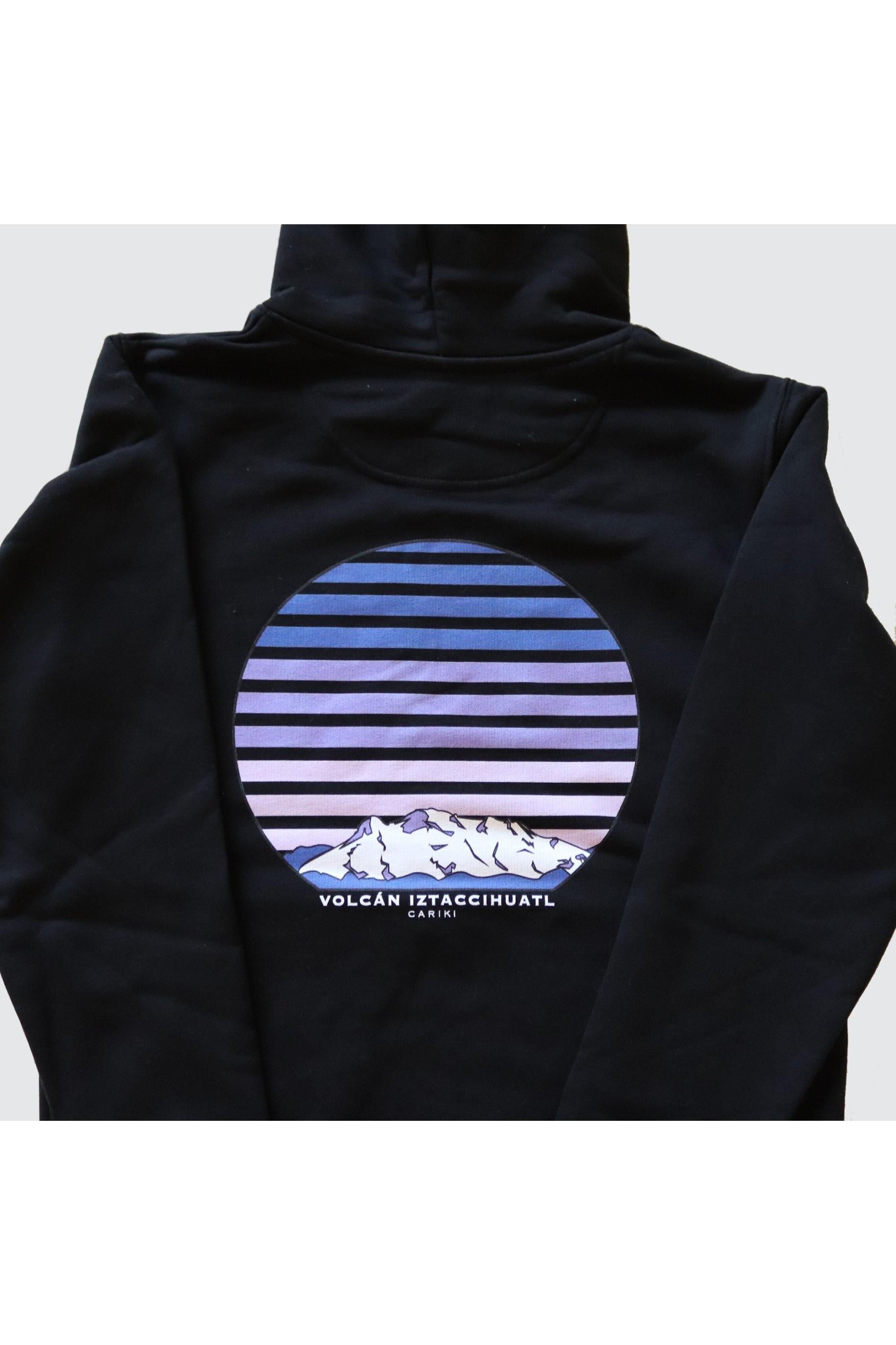 Cariki  Hoodie Mt Iztaccihuatl Zwart