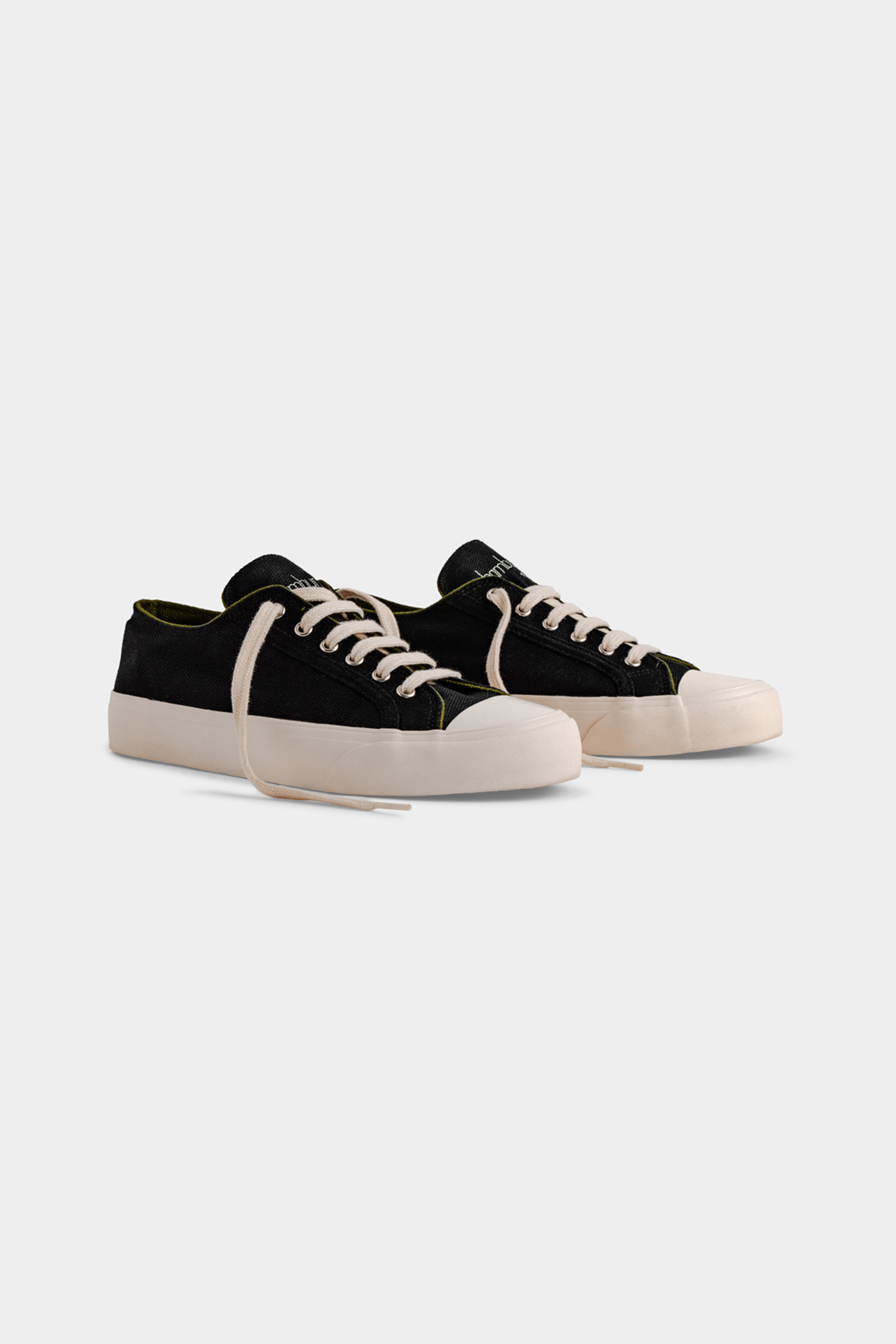 Bamburista mannen vegan Sneakers Grasshopper Laag Zwart
