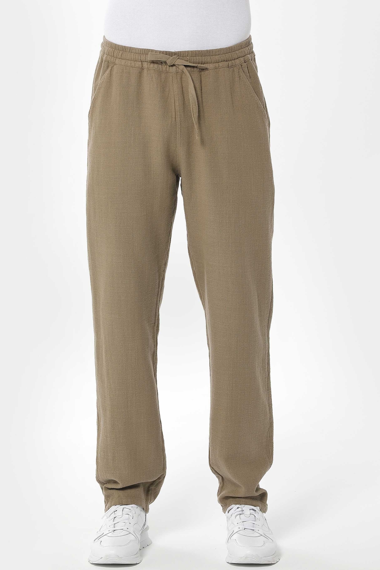 ORGANICATION mannen vegan Broek Olijfgroen