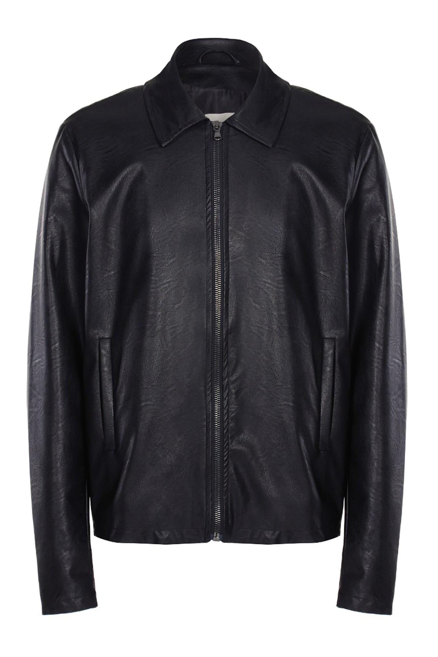 Will's Vegan Store mannen vegan Jacket Kraag Zwart