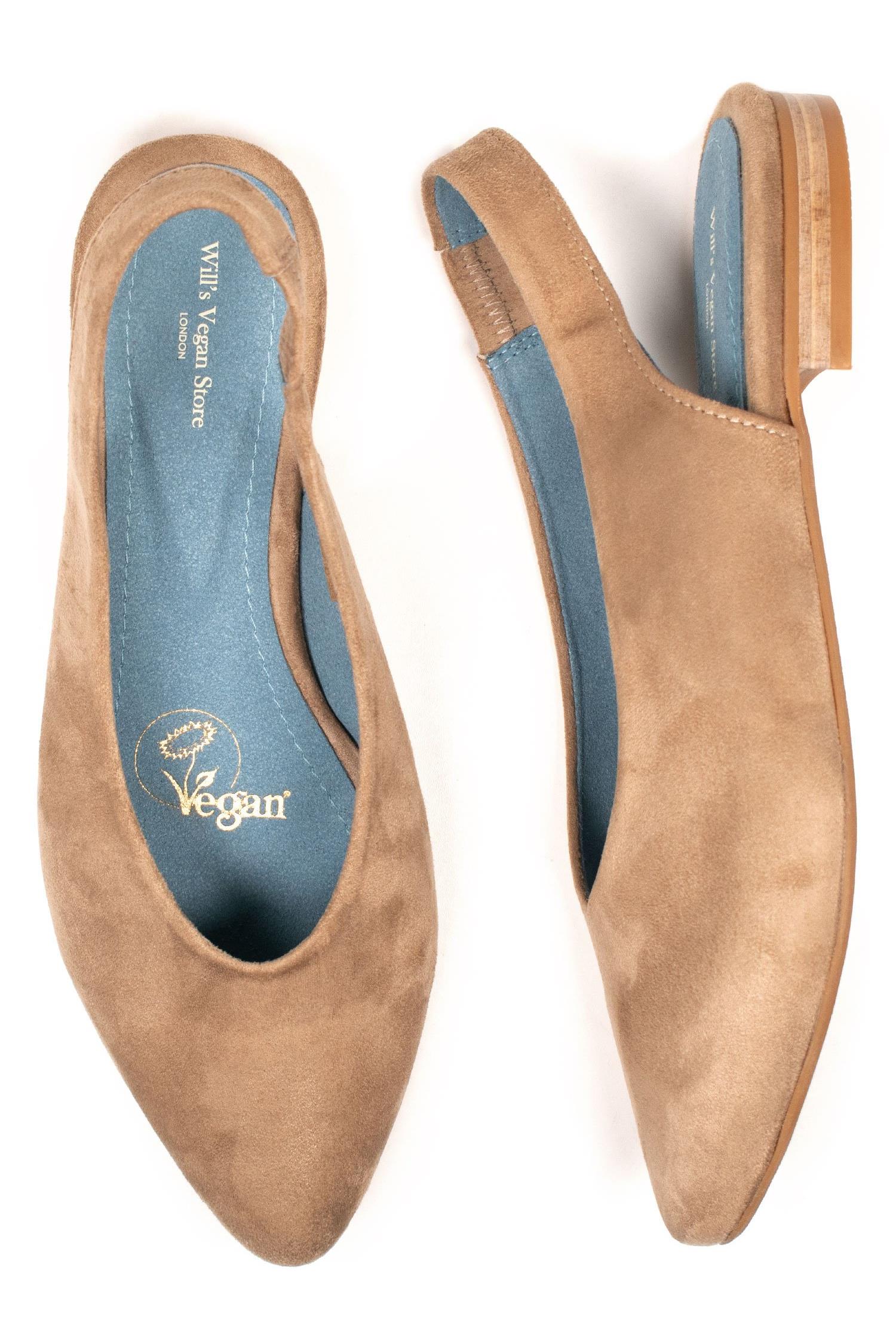 Will's Vegan Store  Slingbacks Lichtbruin