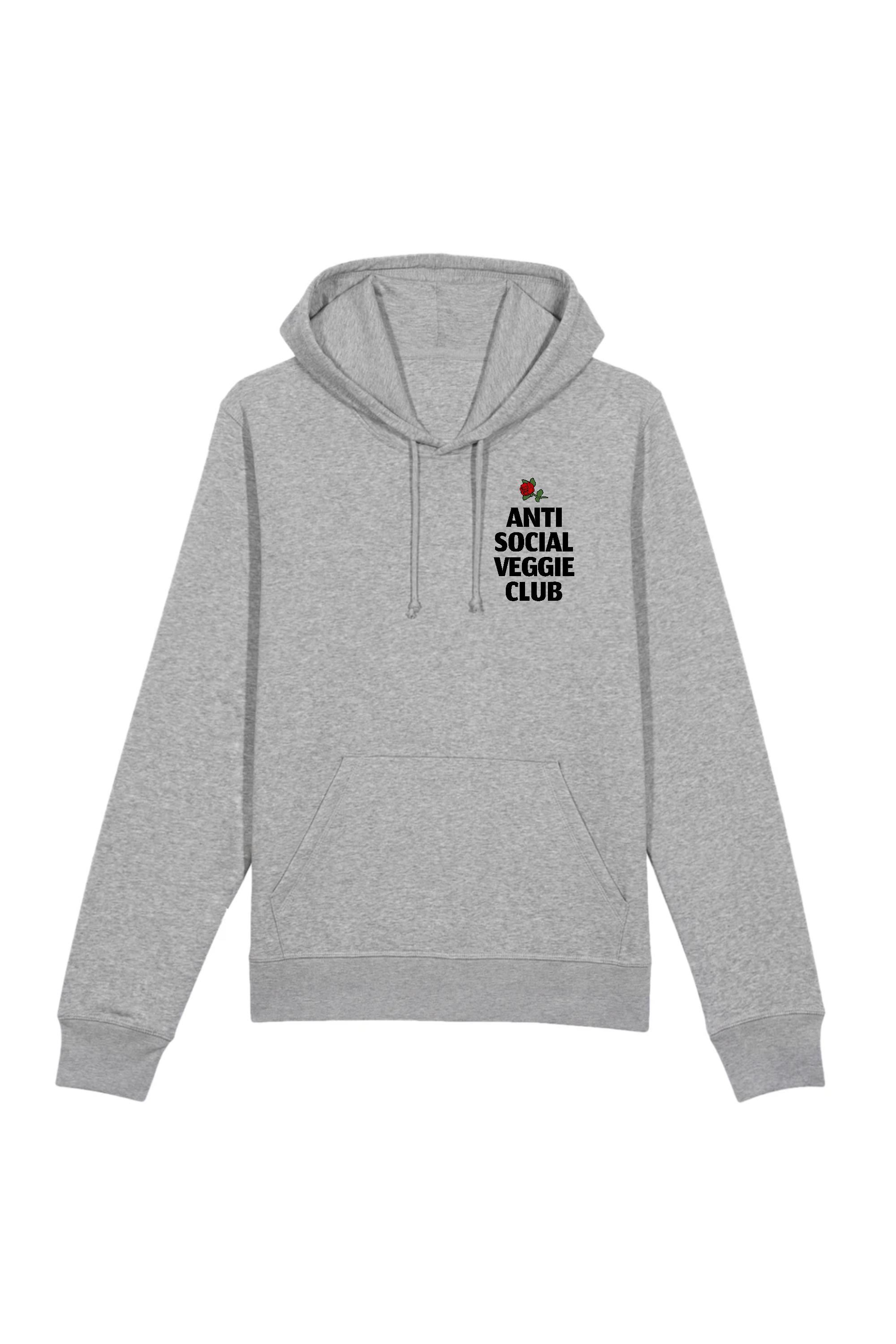 Oat Milk Club  Anti Social Veggie Club - Biokatoen Hoodie Grijs