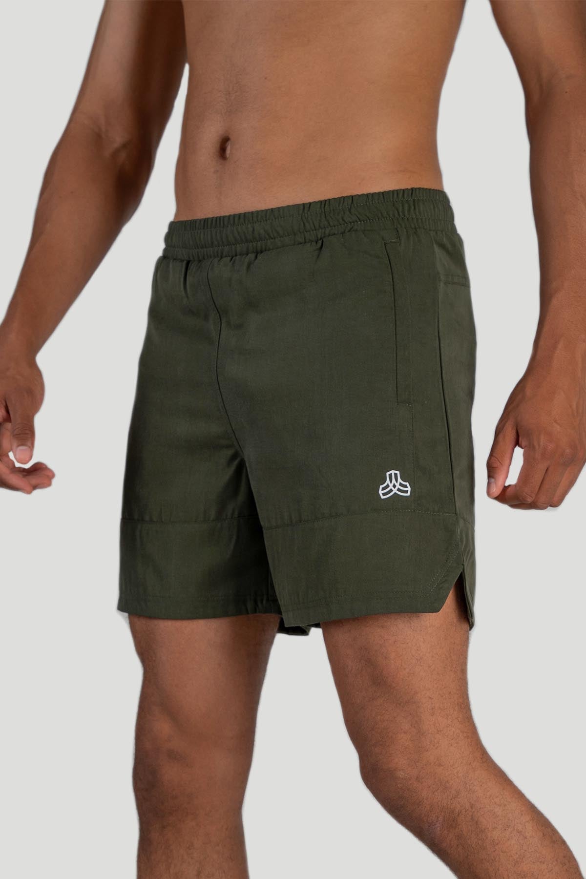 Iron Roots mannen vegan Sport Performance Short Eucalyptus Pine Green