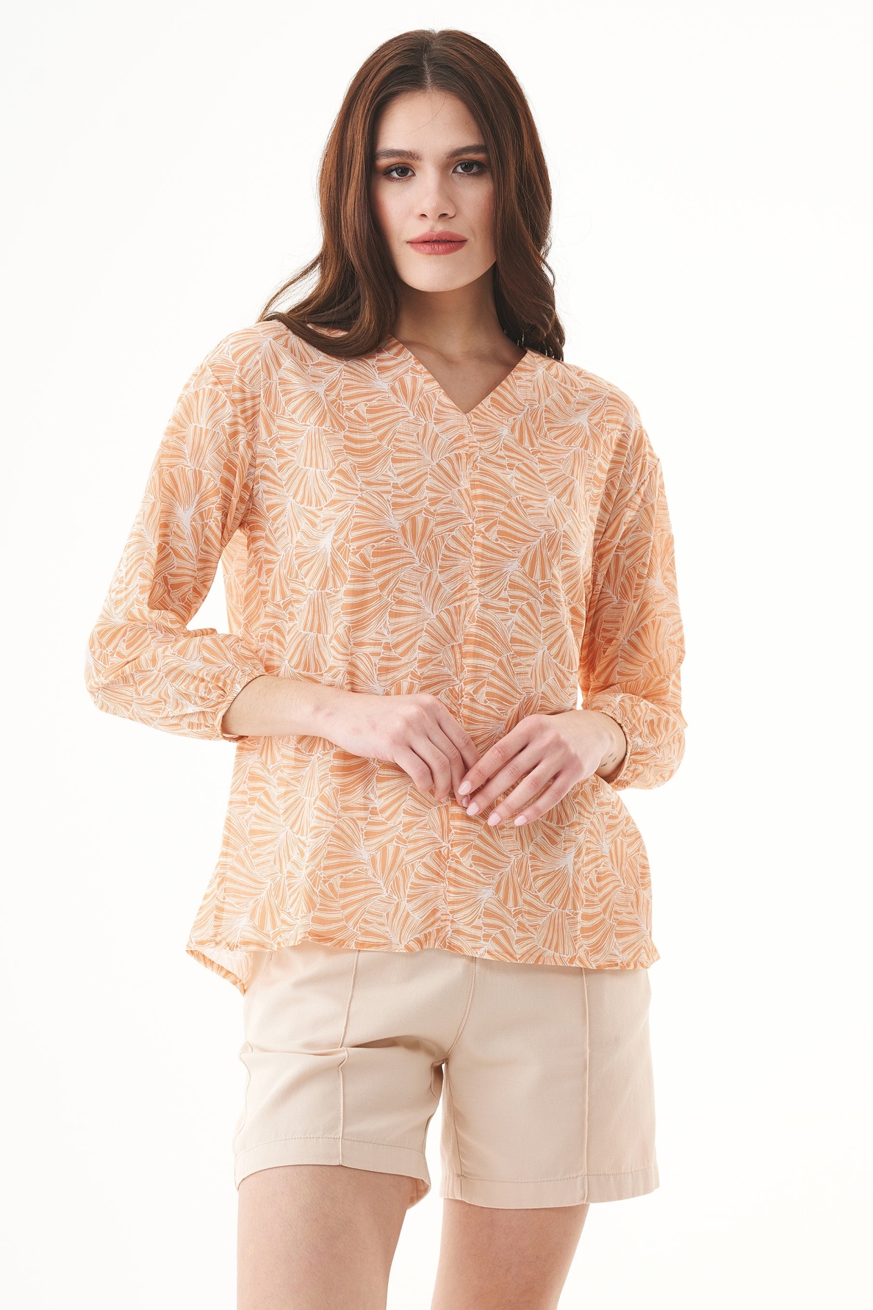 ORGANICATION  Voile Blouse Lichtbruin