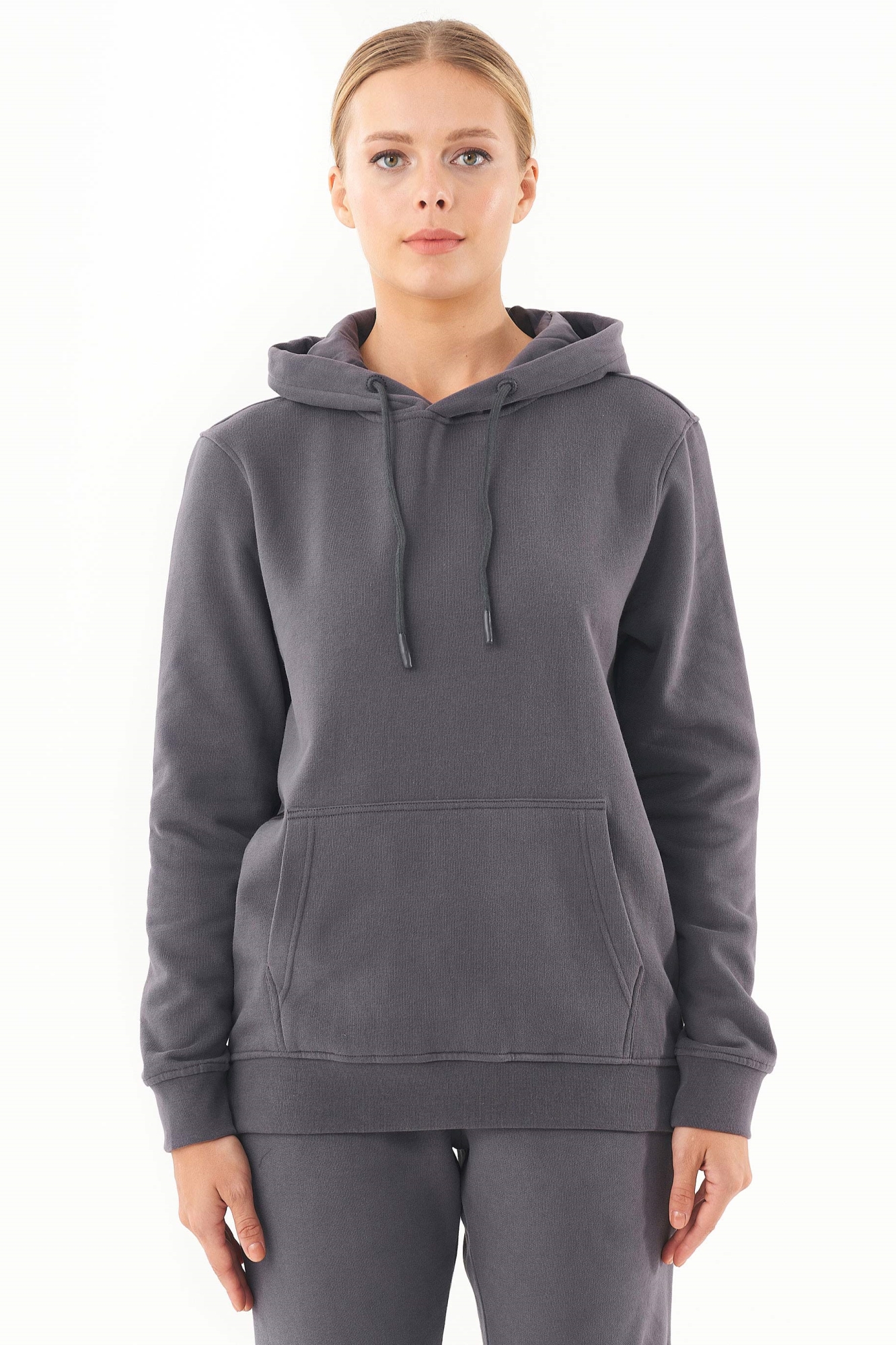 ORGANICATION  Soft Touch Hoodie Asphalt