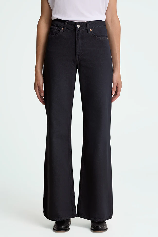 Kings of Indigo  Jeans Flare Jane Holo Zwart