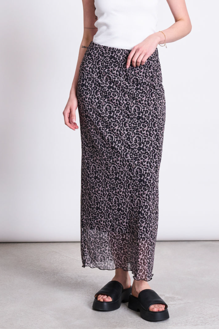 JAN 'N JUNE  Maxirok Mesh Smuk Leo Print