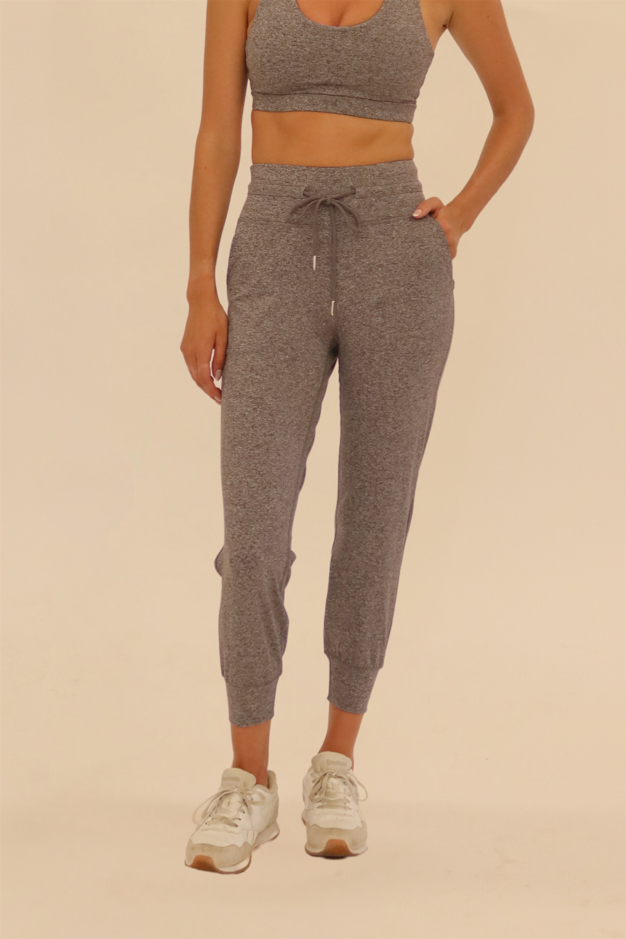 SEAAV  Joggingbroek Essex Jogger Shark Heather Grijs