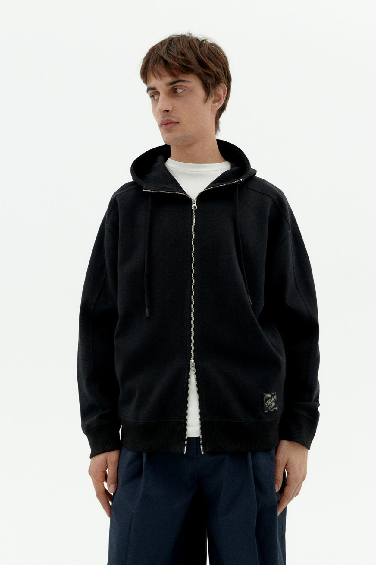 Thinking MU mannen vegan Hoodie Garfu Zwart