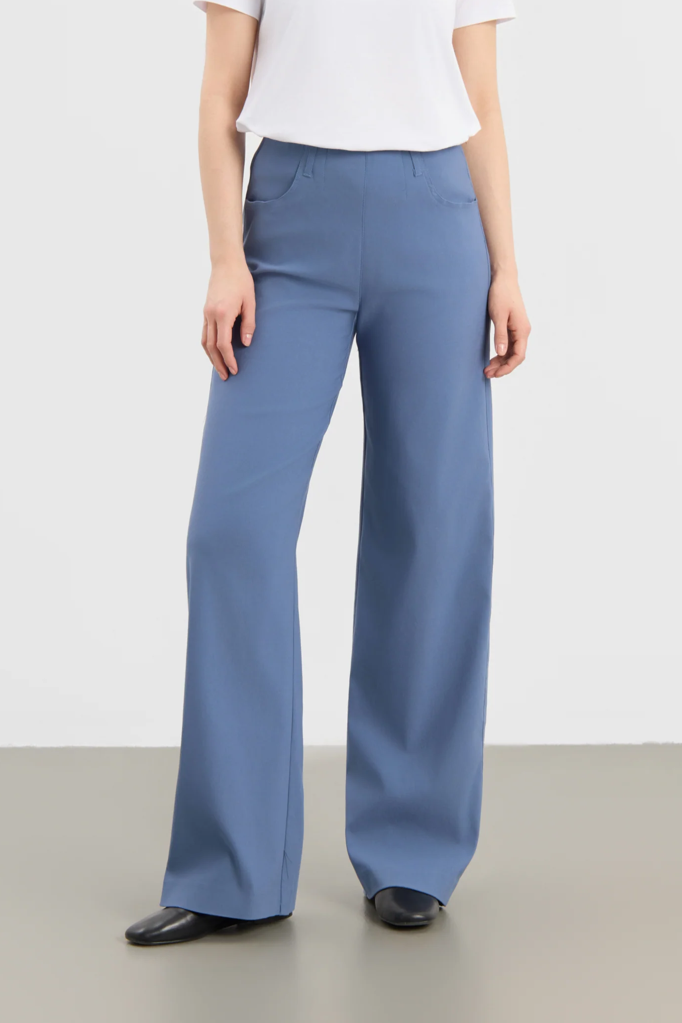 LAURIE  Donna Loose Lange Broek In Blauw