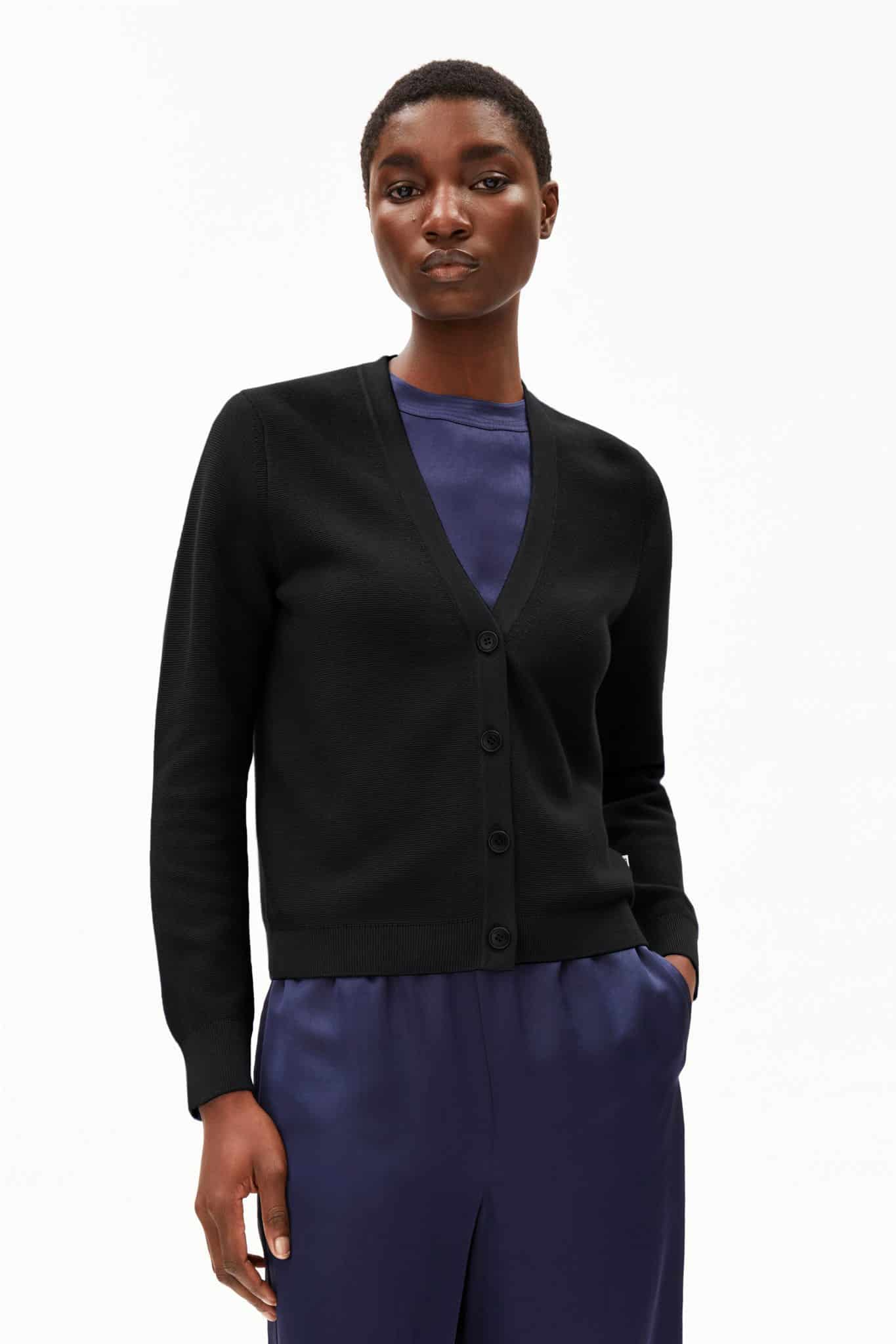 ARMEDANGELS  Cardigan Mental Links Zwart