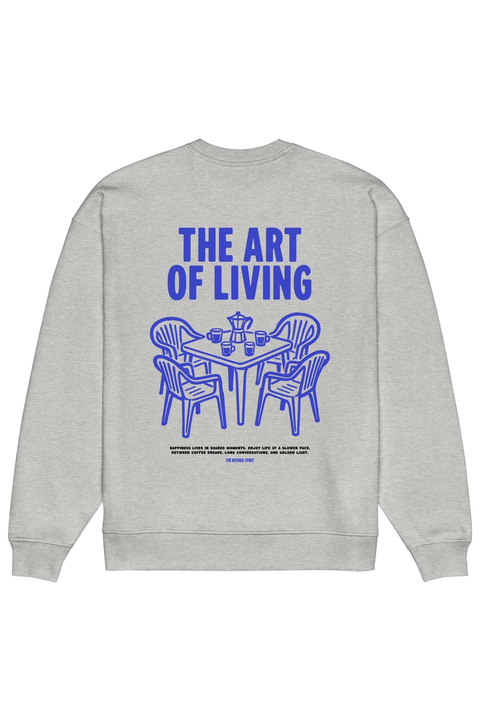 The Refined Spirit  Oversized Sweatshirt Van The Art Of Living, GemÃªleerd Grijs.