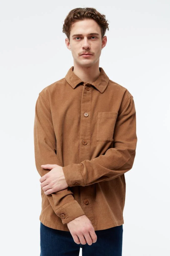 Givn mannen vegan Overhemd Curt Donker Camel