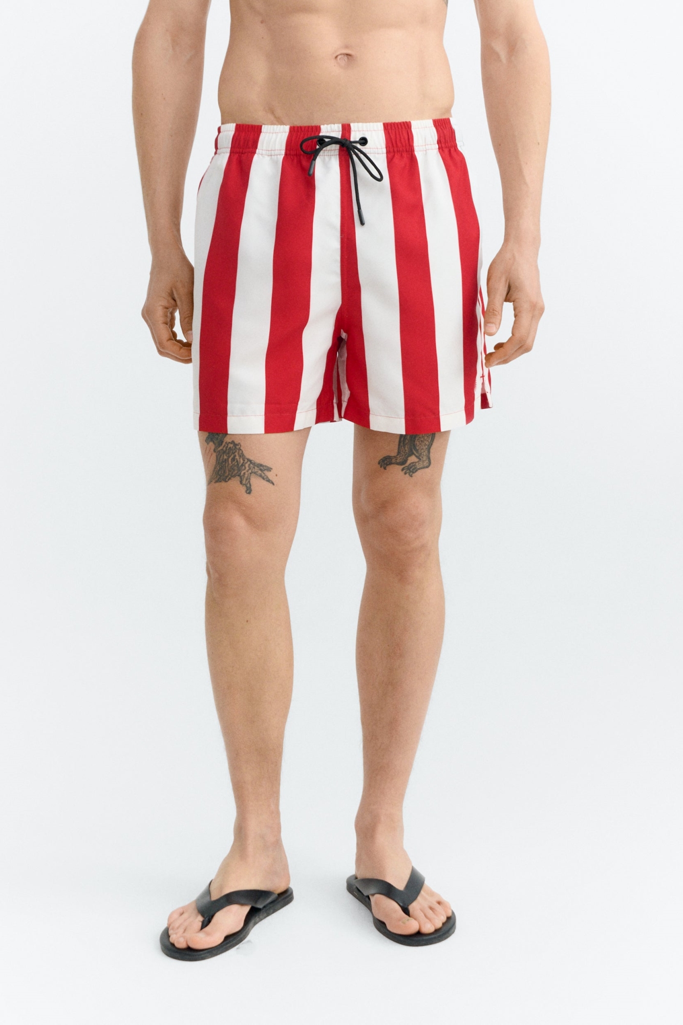 Thinking MU mannen vegan Korte Broek Zwemkleding Limpopo Rood Gestreept
