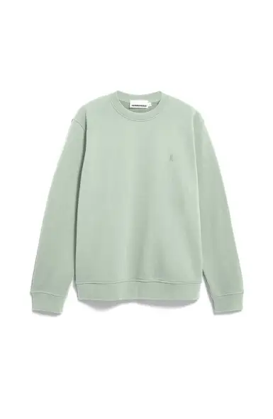 ARMEDANGELS mannen vegan Sweatshirt Baaro Loop Schuimgroen