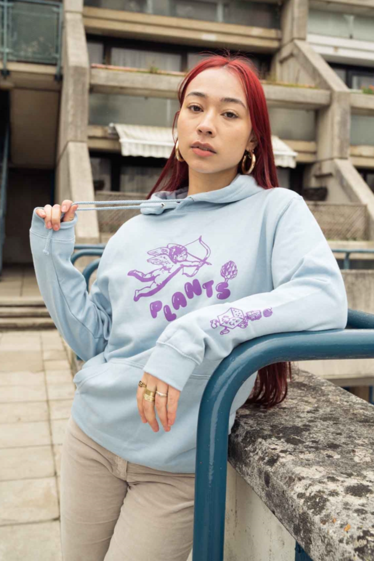 Plant Faced Clothing  Hoodie Hemels Hemelsblauw