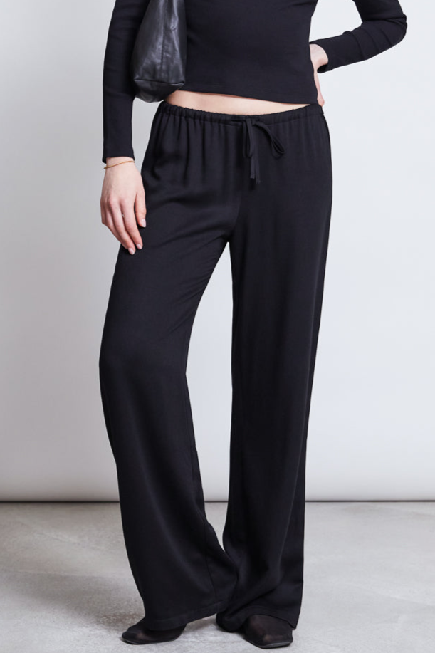 JAN 'N JUNE  Broek Mid Rise Loose Strath Zwart