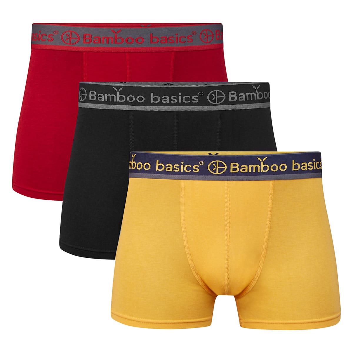 Trunk Boxershorts Liam (3-pack) - Rood, Zwart & Okergeel
