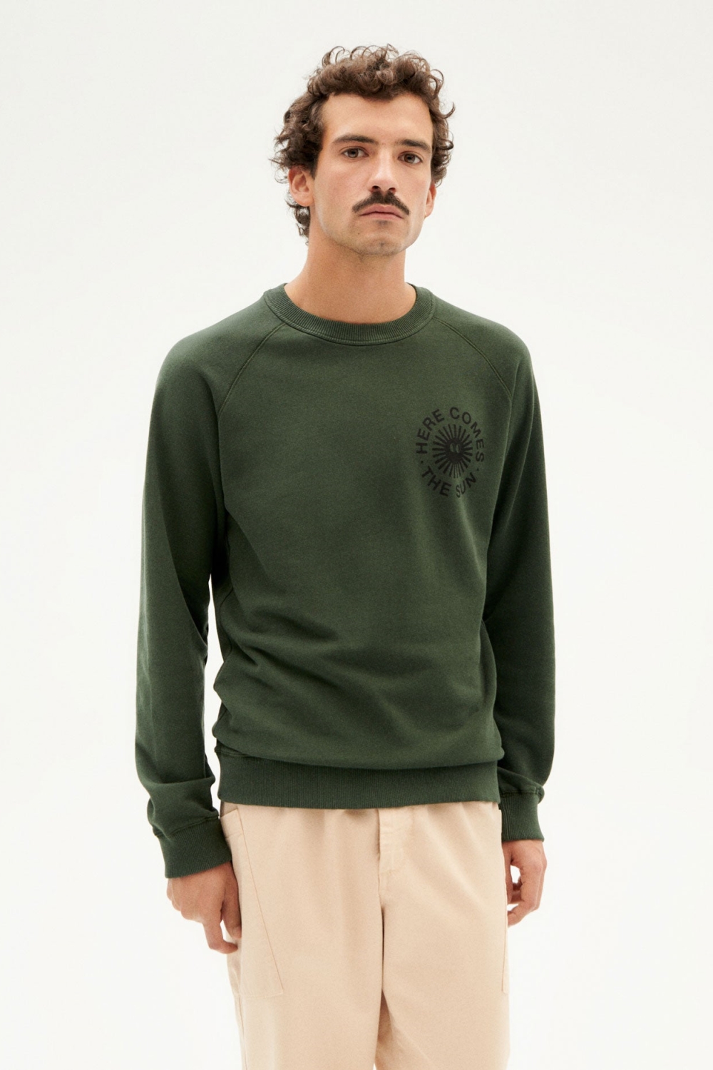 Thinking MU mannen vegan Vrolijk Zongroen Sweatshirt