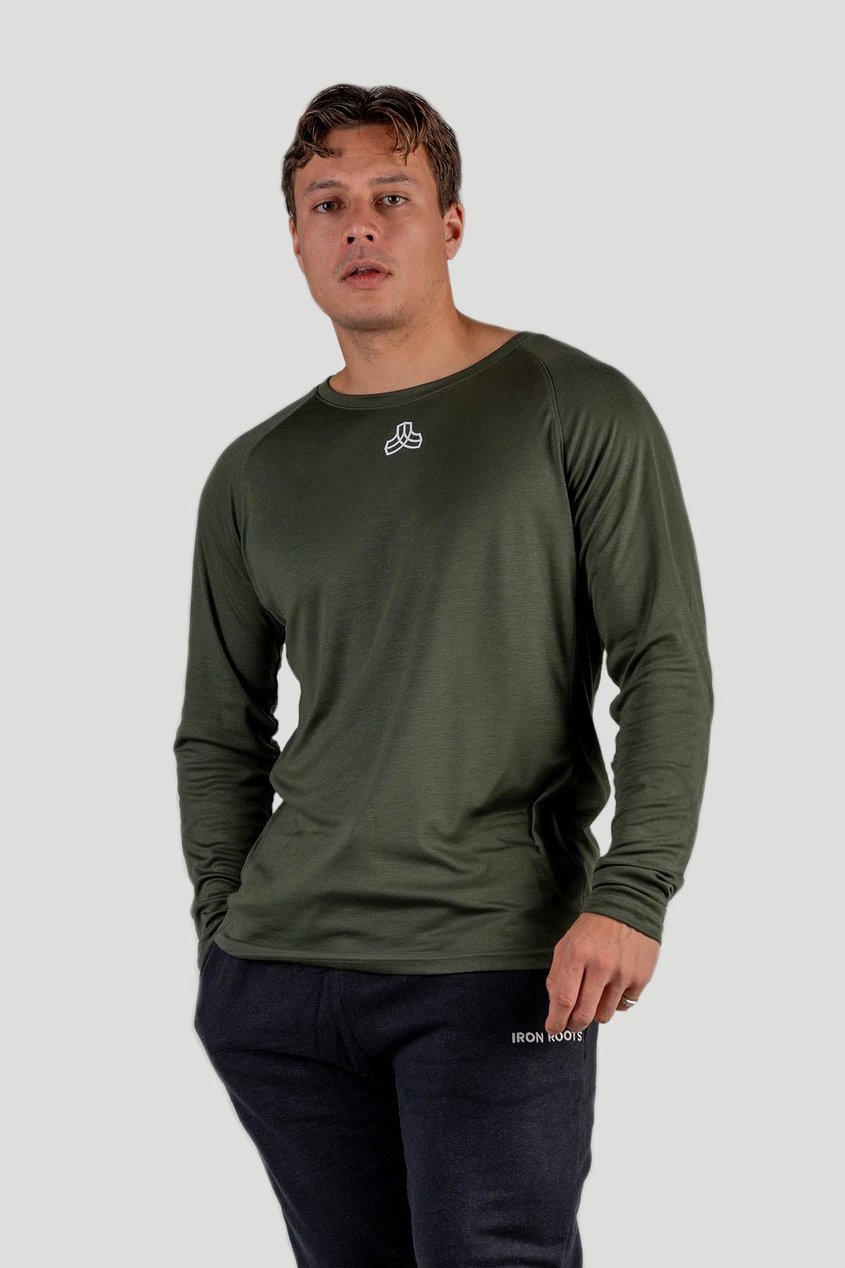 Iron Roots mannen vegan Sport T-Shirt Performance Pine
