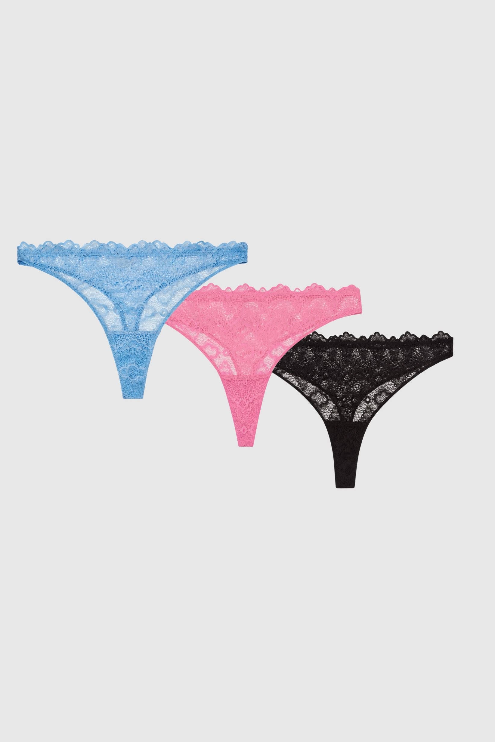 Understatement  Stringpakket Blauw, Roze En Zwart