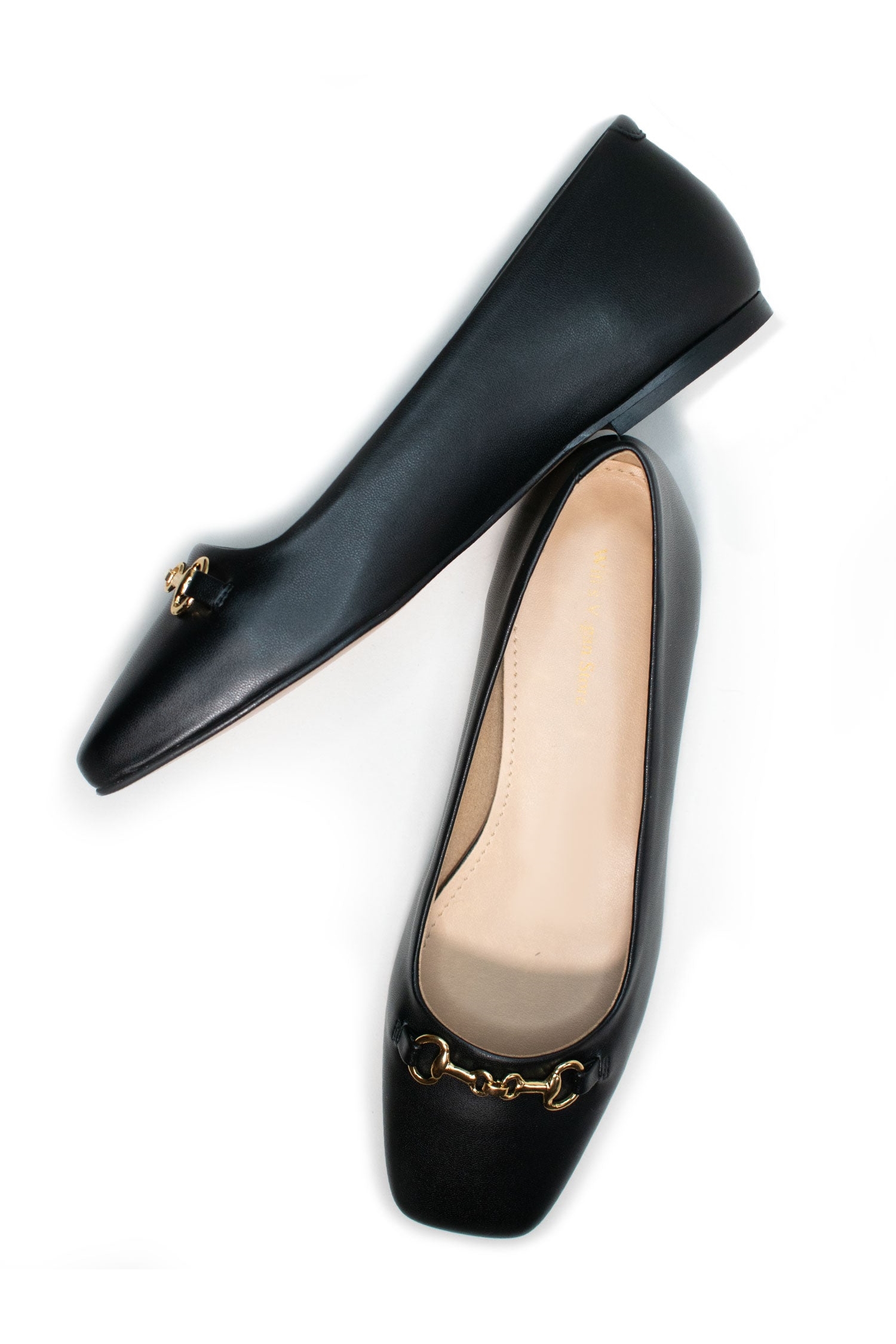 Will's Vegan Store  Balletschoenen Met Vierkante Neus Zwart