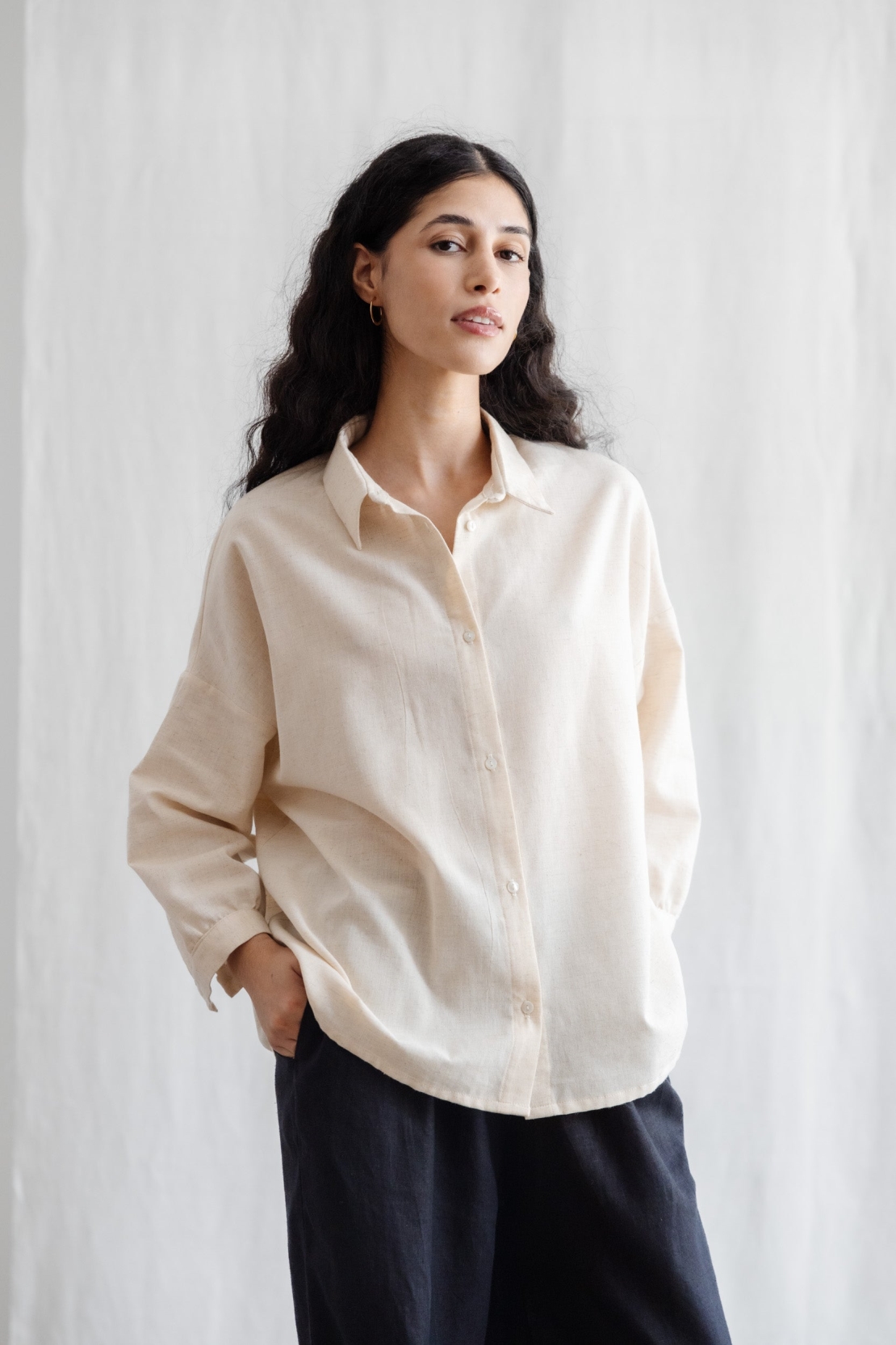 Jyoti - Fair Works  Blouse Katoen Mayank CrÃ¨me