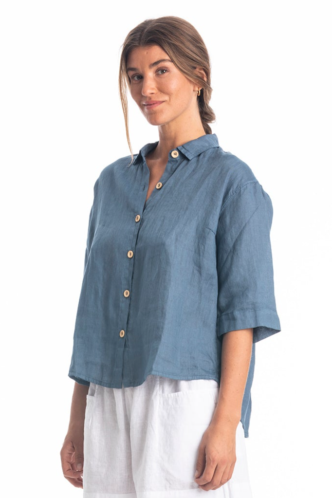 RAVENS VIEW IBIZA  Blouse Zomer Jeans Blauw