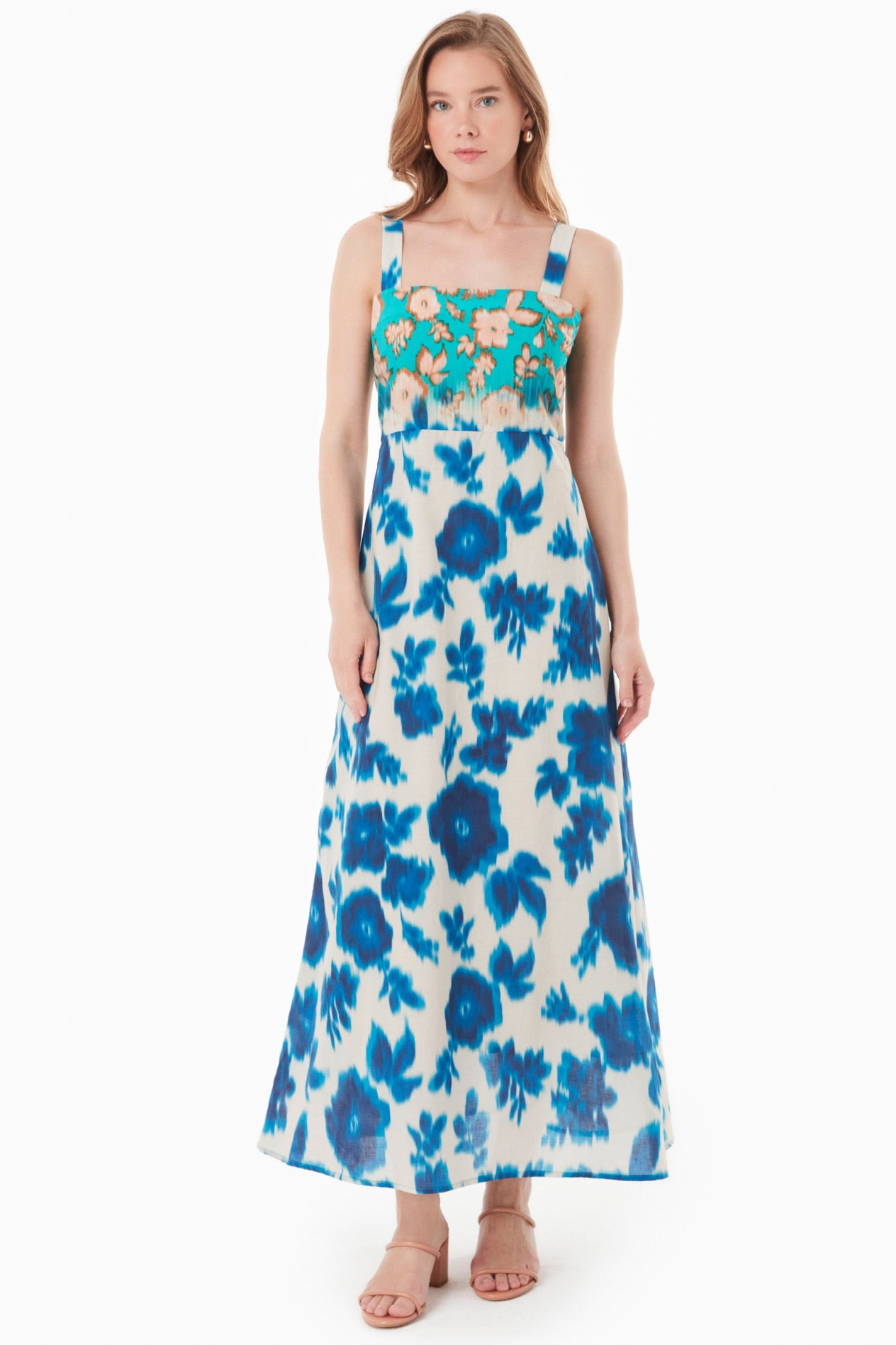 ORGANICATION  Jurk Voile Vage Bloemen