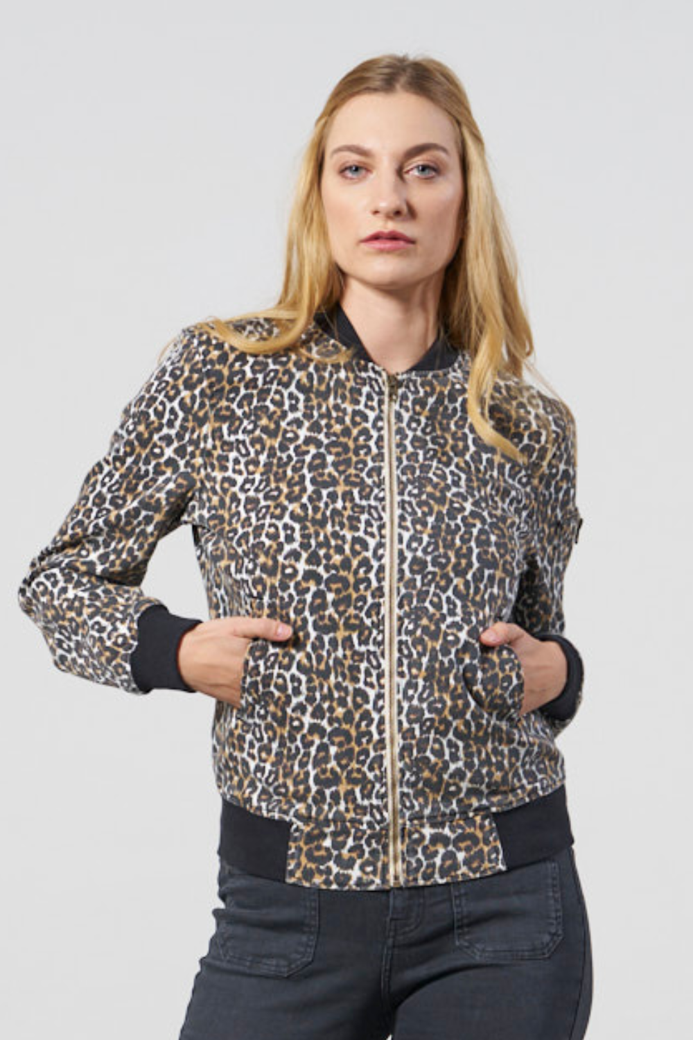 Feuervogl  Jas Denim Tilda Blouson Wild Animal Print