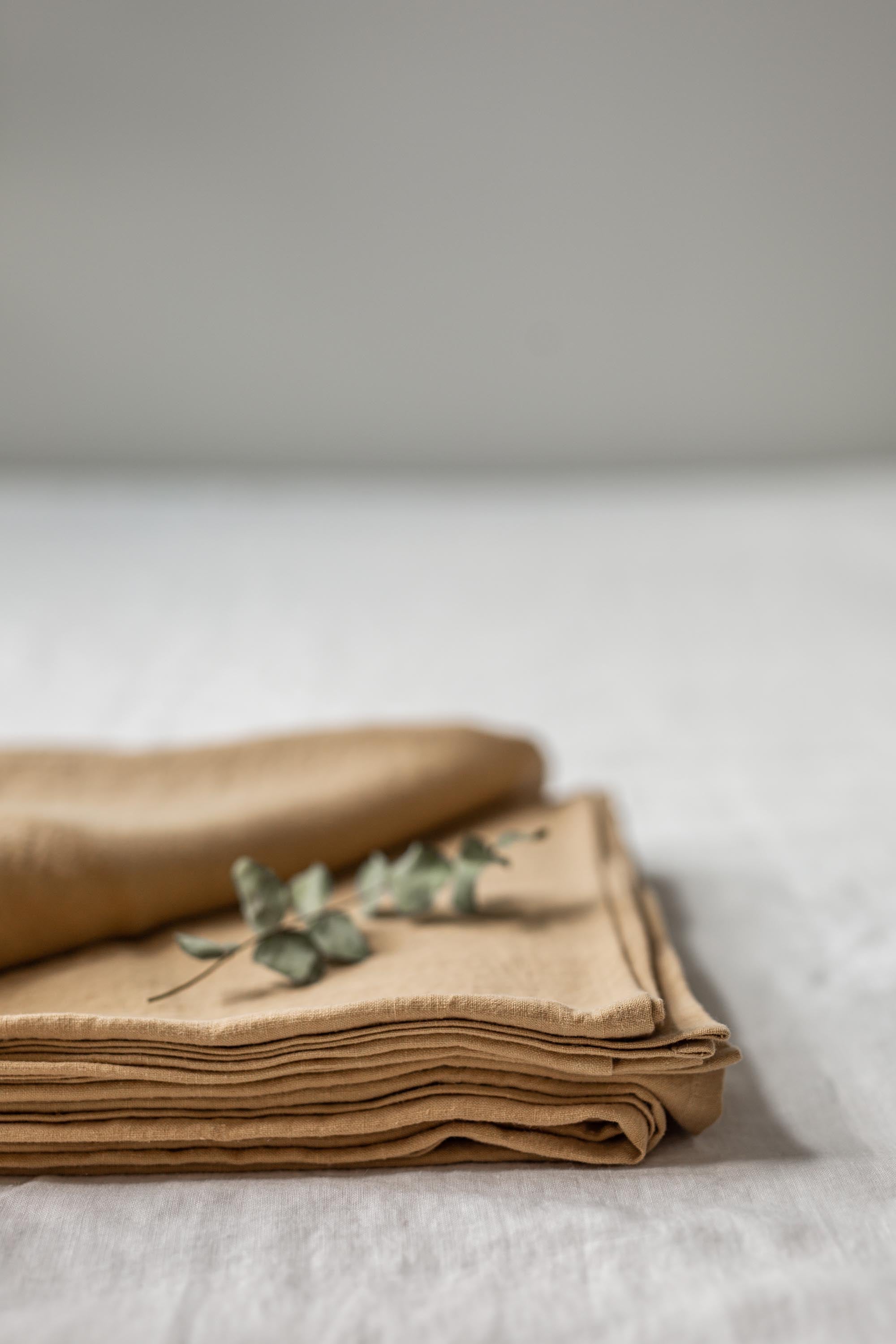 AmourLinen  Linnen Laken Mosterd