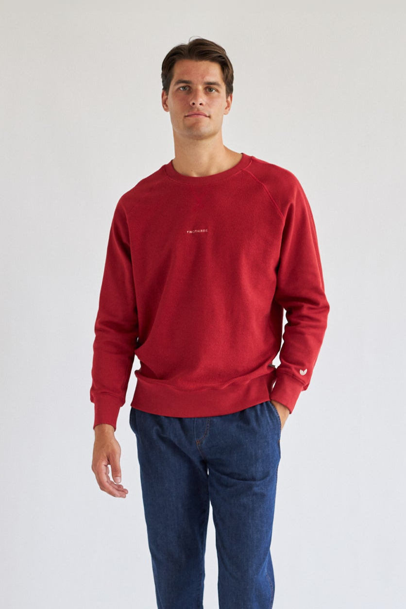 TWOTHIRDS mannen vegan Sweatshirt Videoy Rood Dhalila