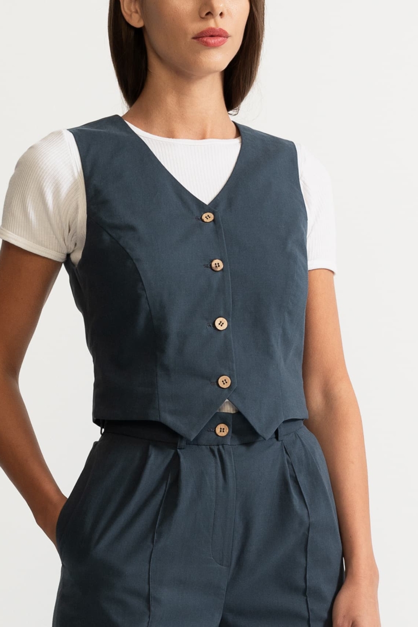 De IONESCU  Gilet Figa Grijs