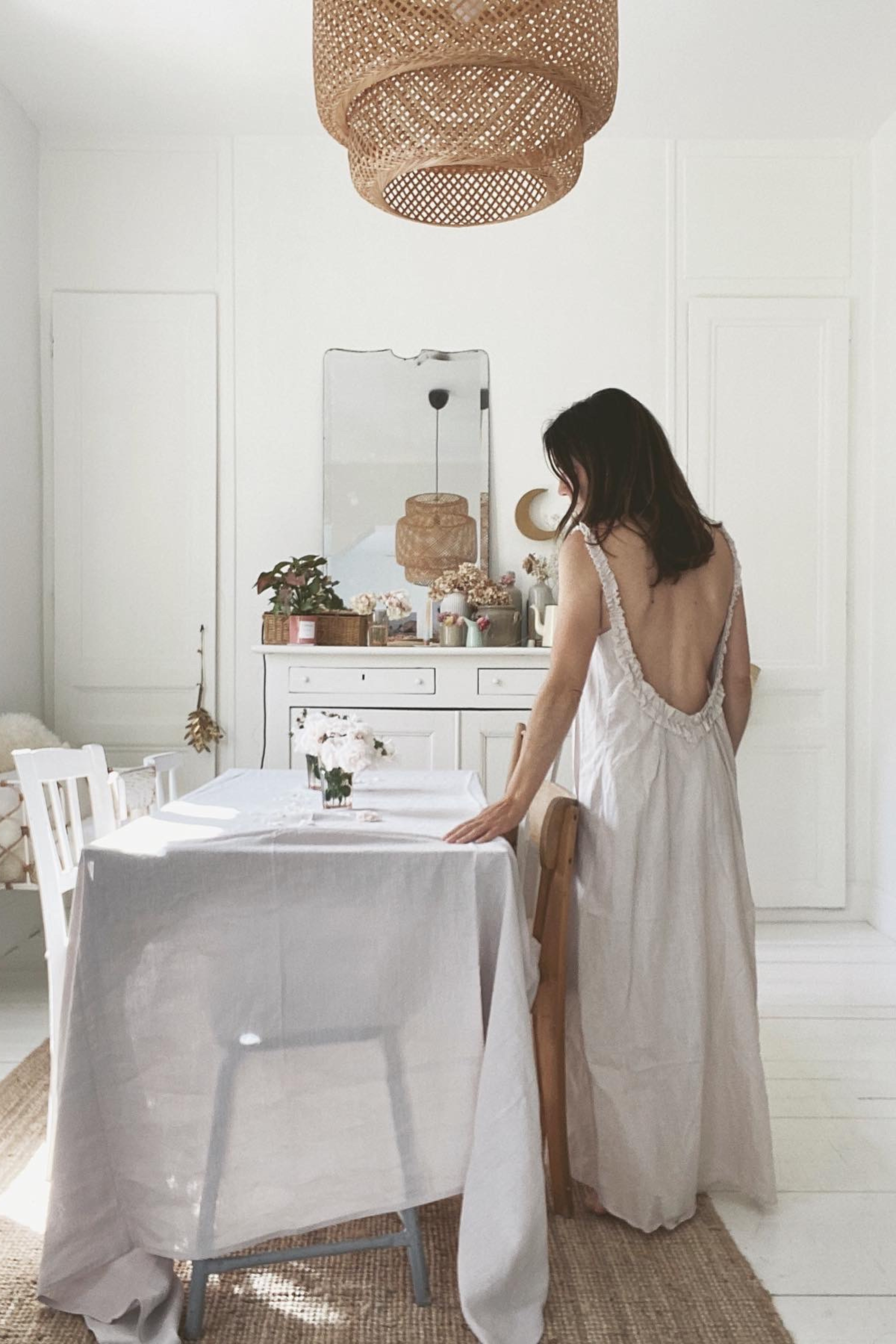 AmourLinen  Linnen Tafelkleed Crème