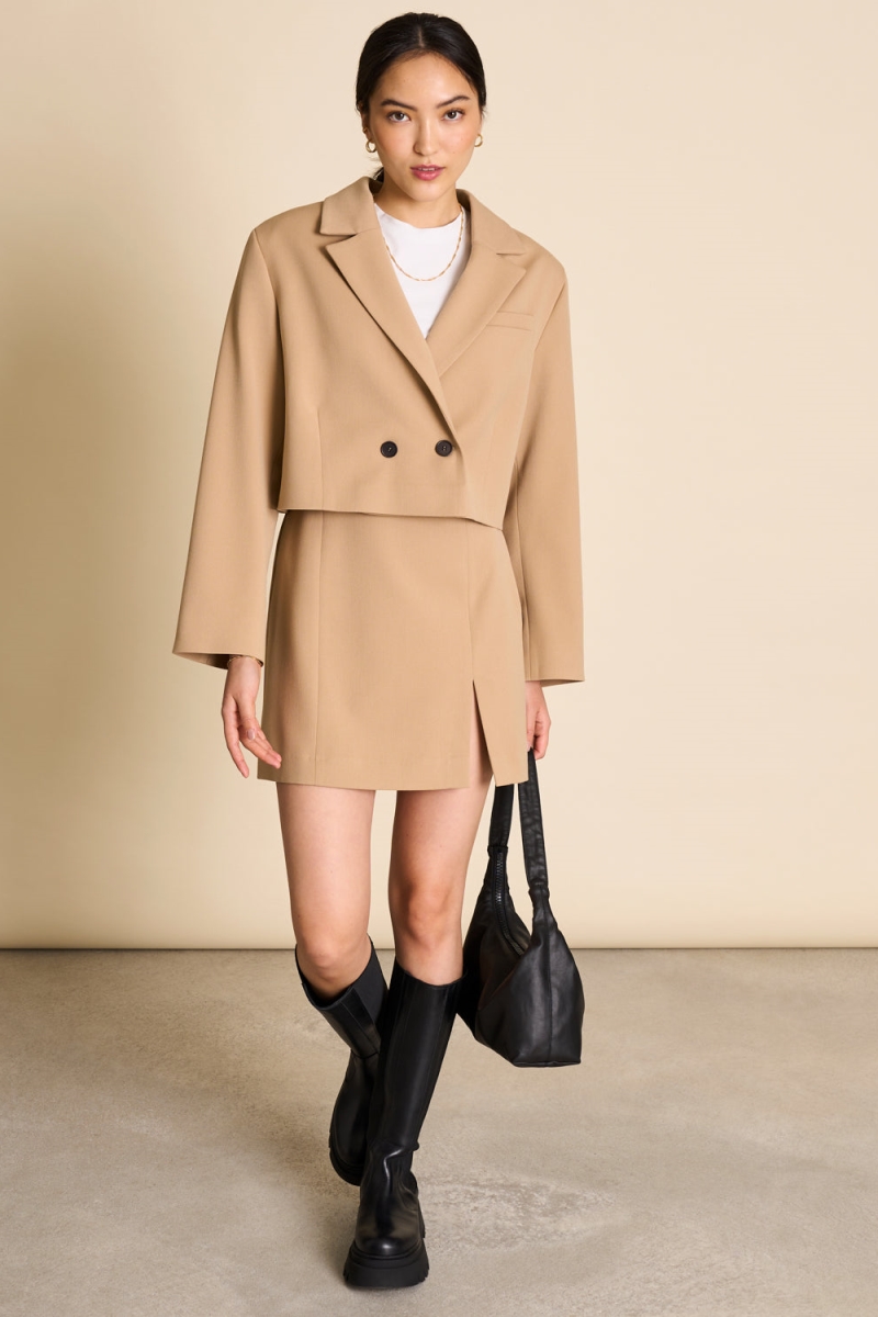 JAN 'N JUNE  Cropped Blazer Tulia Camel