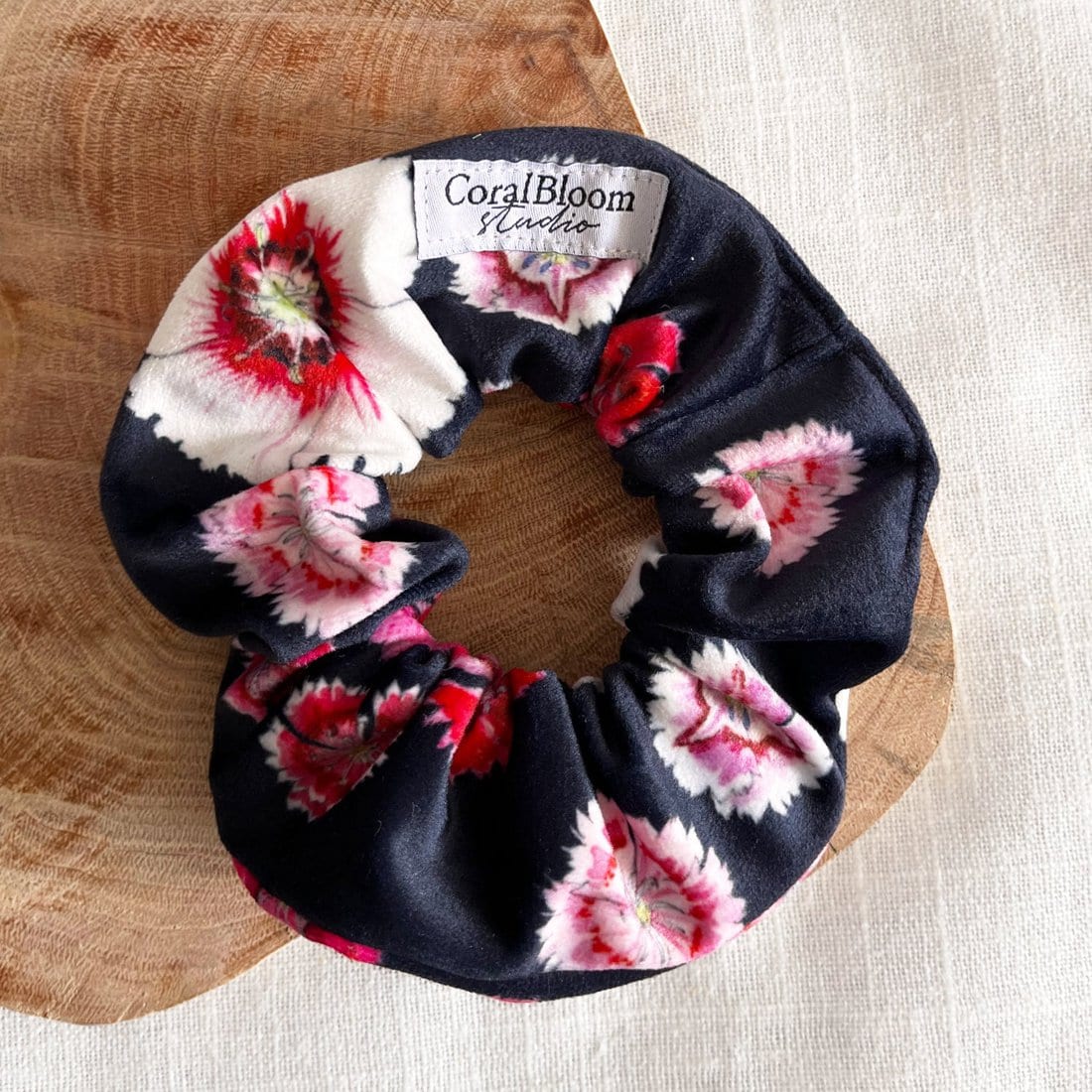 Floral Velvet Scrunchie