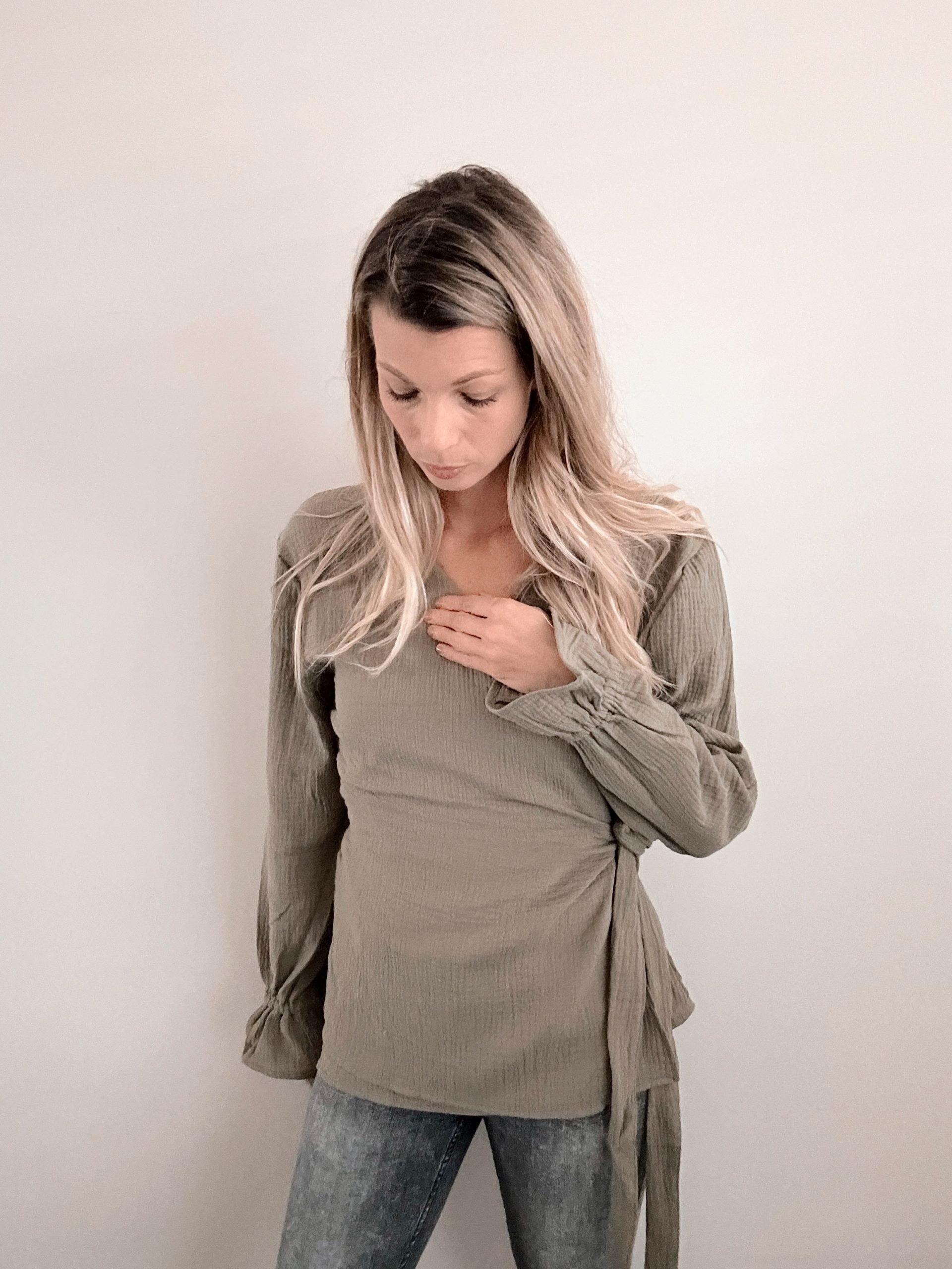 Overslagblouse – Olive