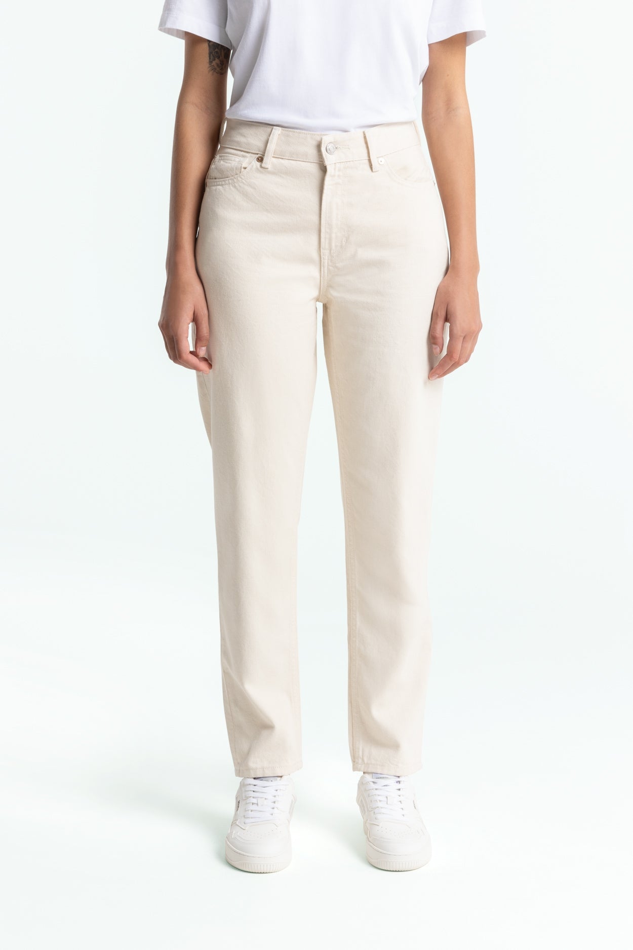 Kings of Indigo  Cropped Jeans Caroline Ecru