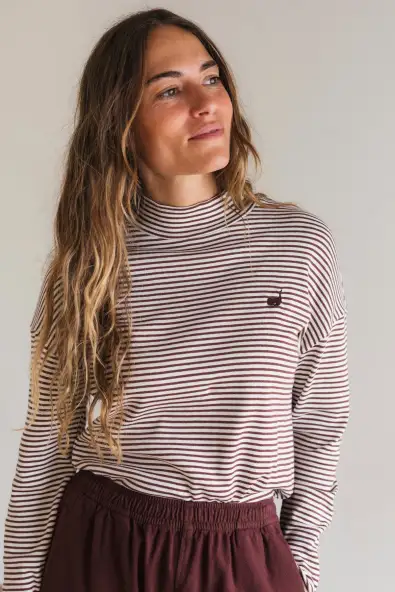 TWOTHIRDS  Top Corcovado Russet Stripes