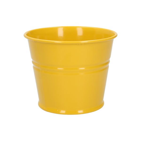 Bloempot, zink, bremgeel, Ø14,5 cm