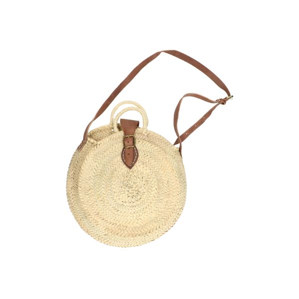 Ronde tas met schouderriem, palmblad, ø 30 cm