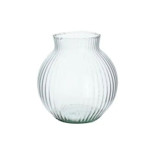 Vaas, gerecycled glas, transparant, Ø17CM
