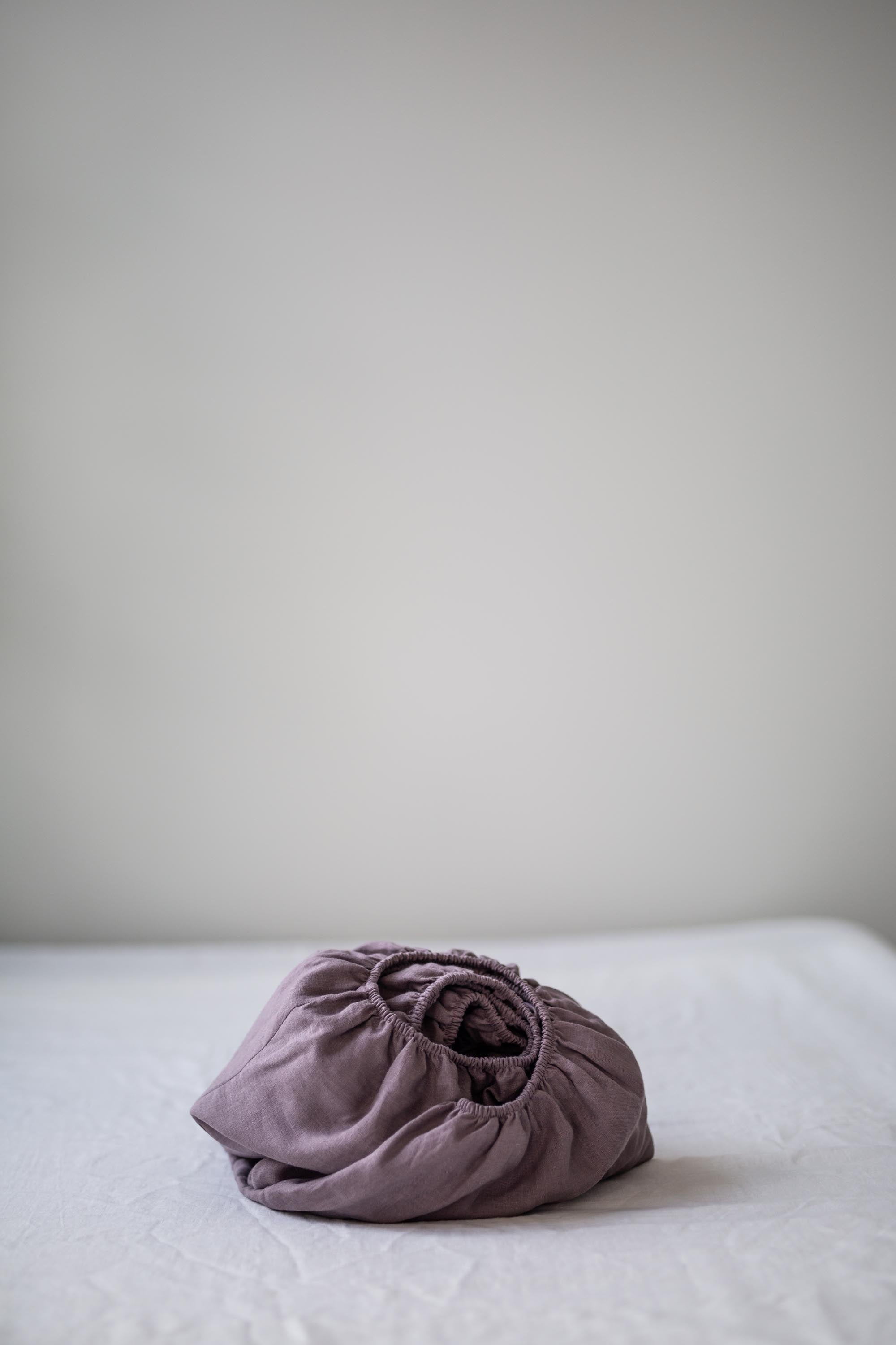 AmourLinen  Linnen Hoeslaken Dusty Lavender