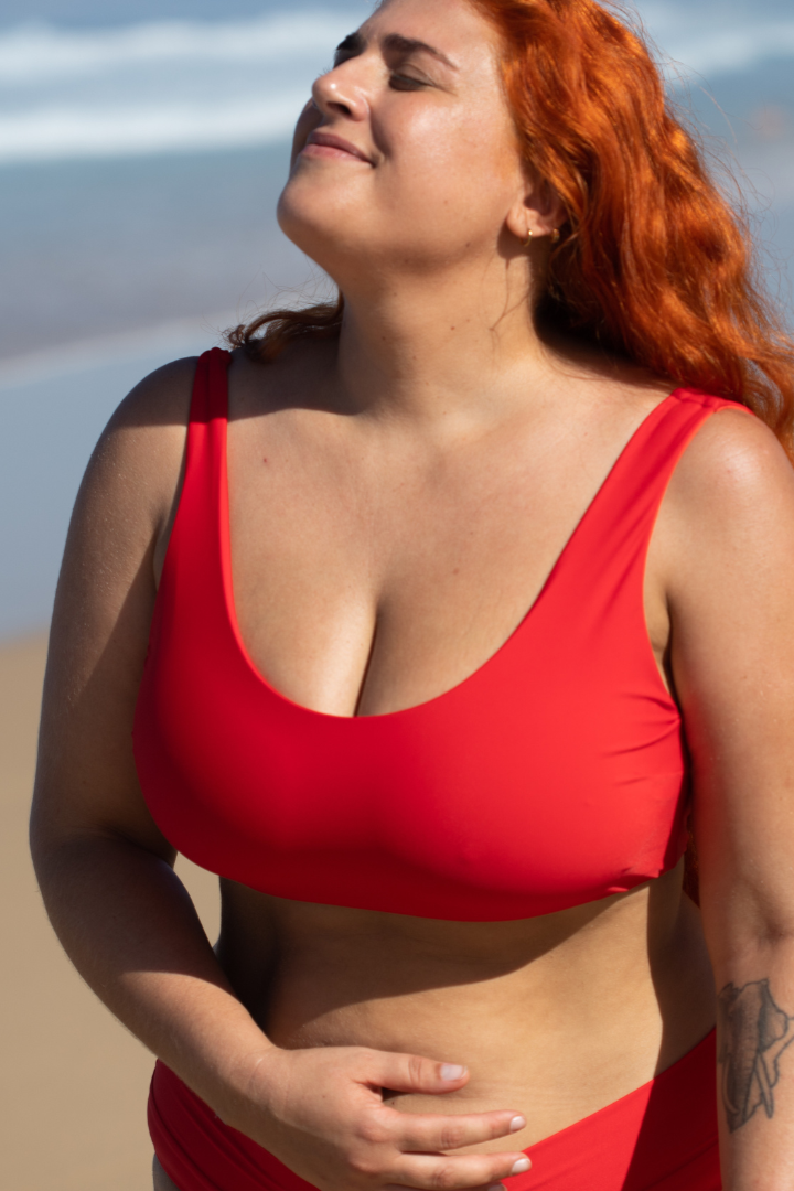 Inaska  Bikinitop Omkeerbaar Puur Koraalrood
