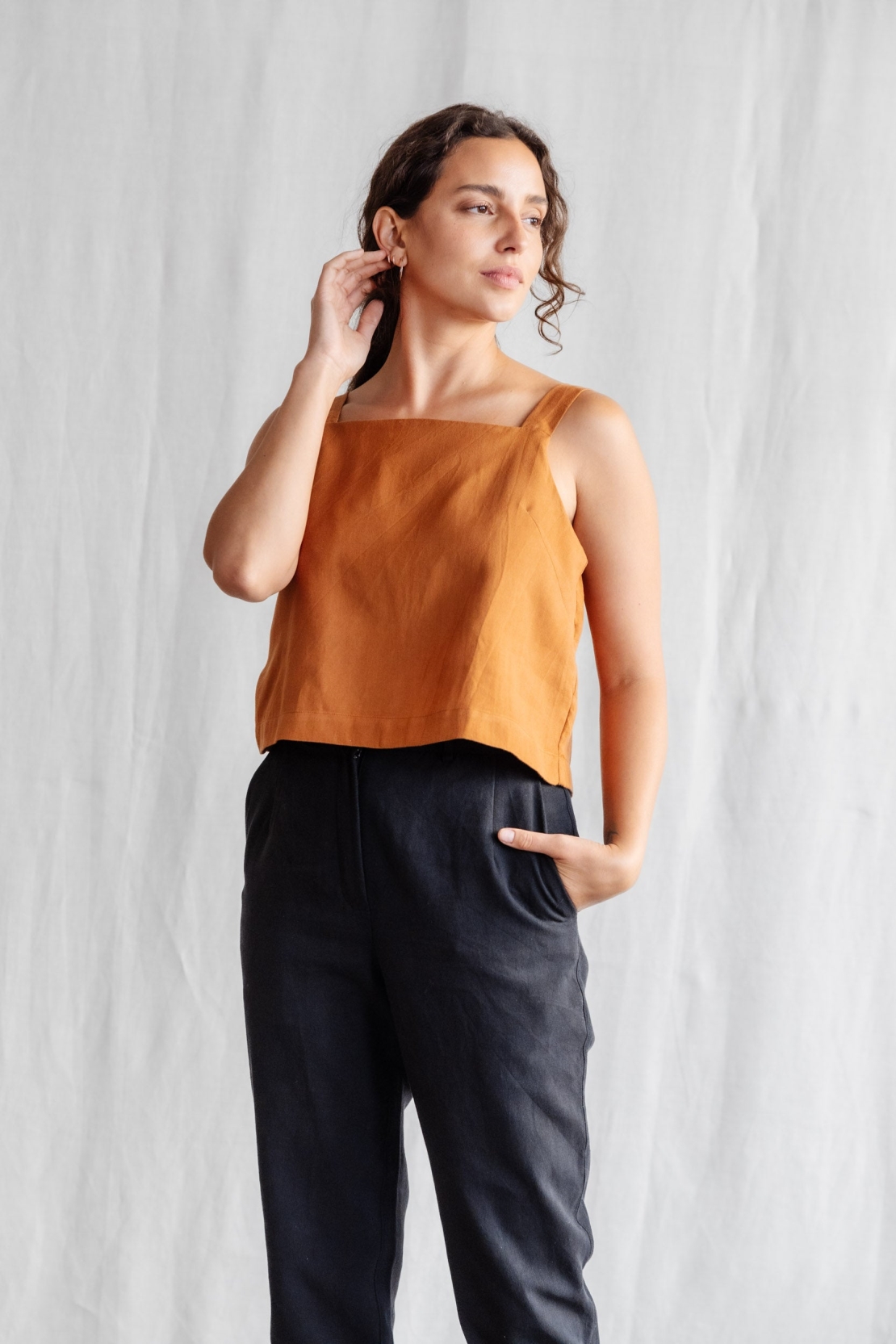 Jyoti - Fair Works  Top Chira Hazelnoot