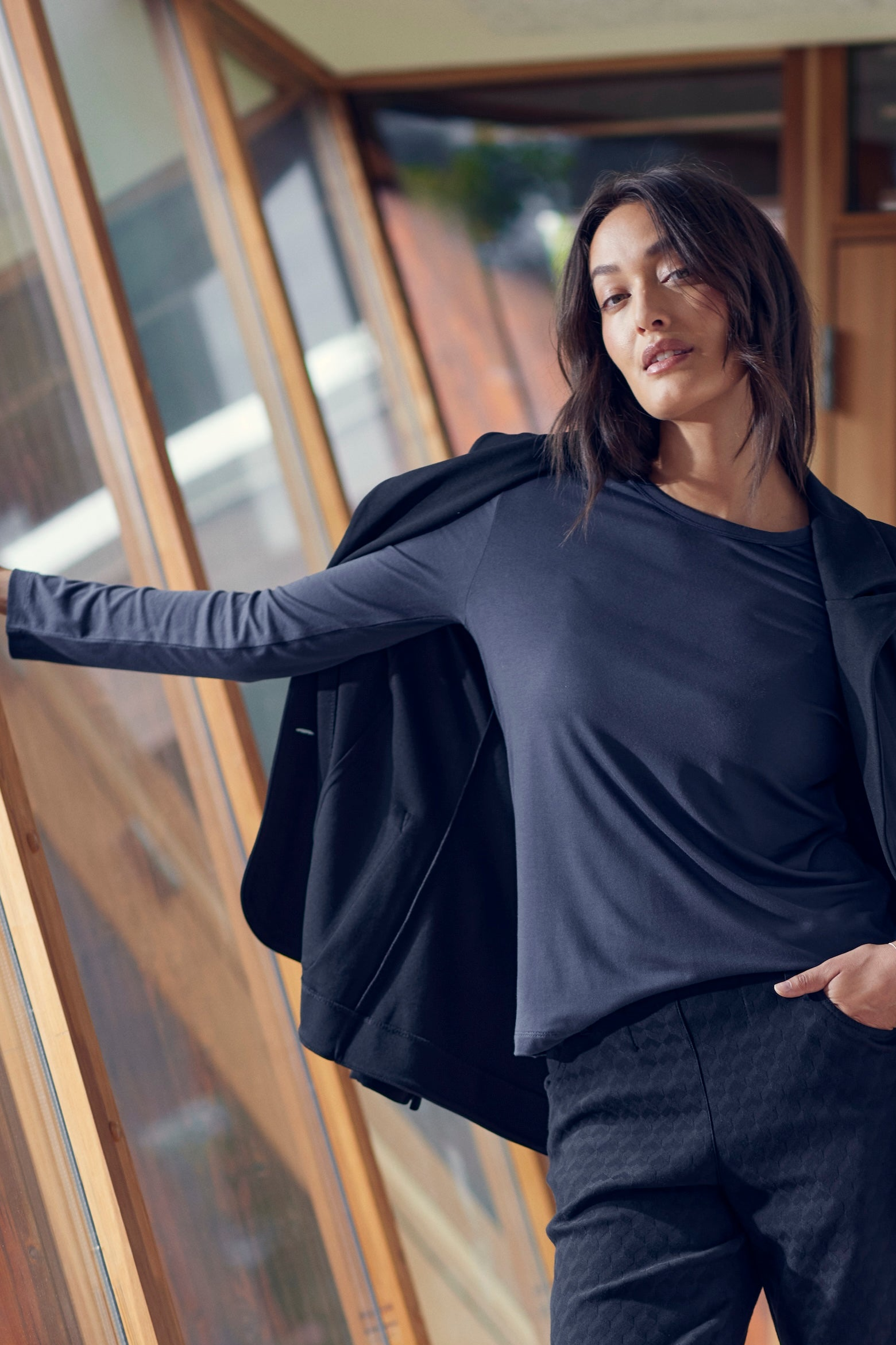 LAURIE  T-Shirt Amanda Ls Marineblauw